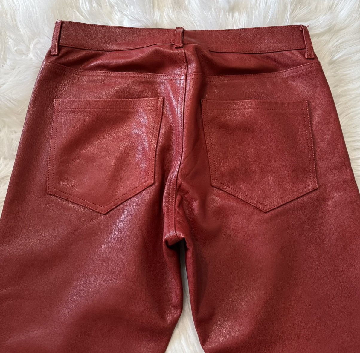 Enfants Riches Deprimes Enfants Riches Deprimes Flare Leather Pants Red 34 Size US 34 / EU 50 - 9 Thumbnail