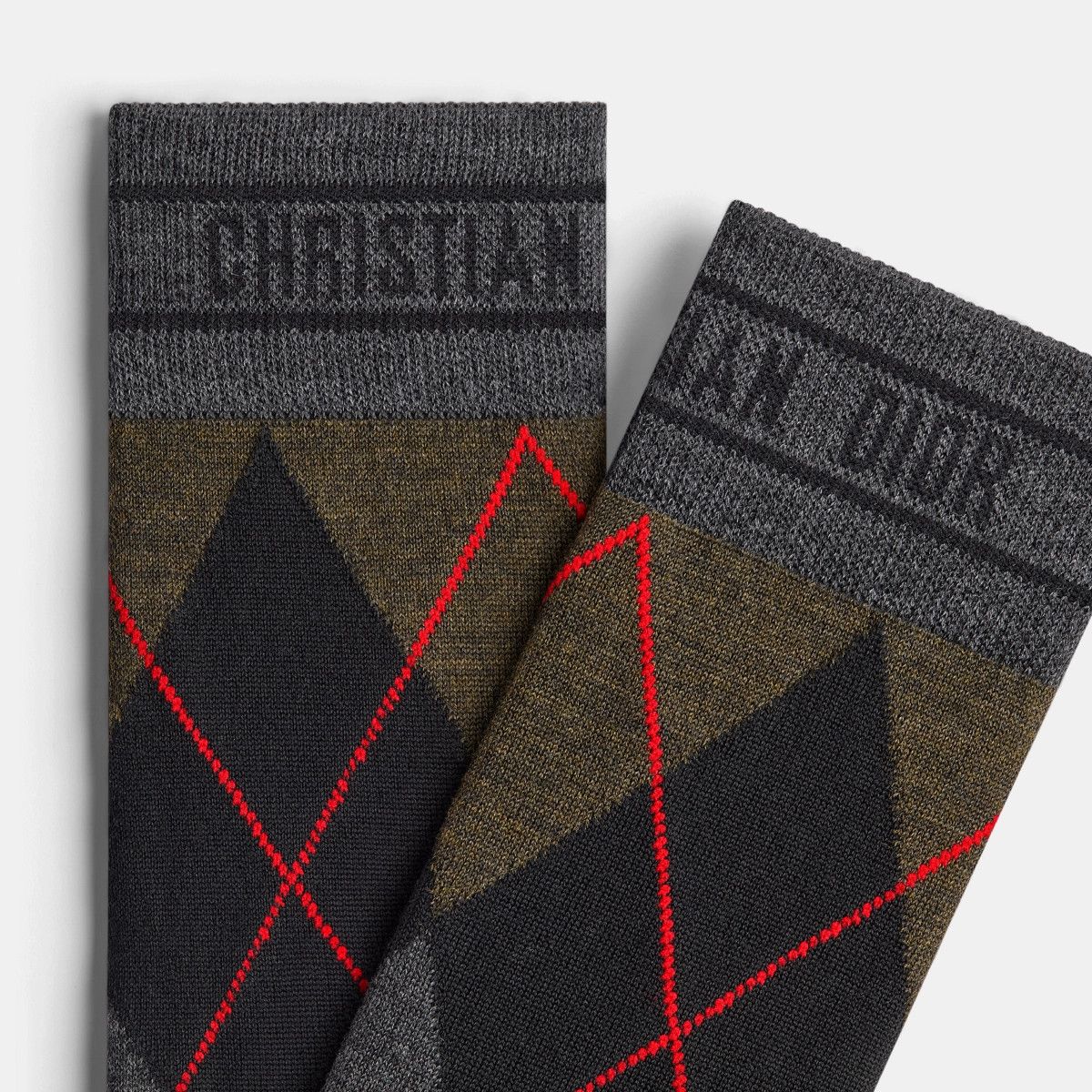 Dior o1bcso1str0226 Size:OS/Mid-Length Socks in Green/Black Size ONE SIZE - 2 Thumbnail
