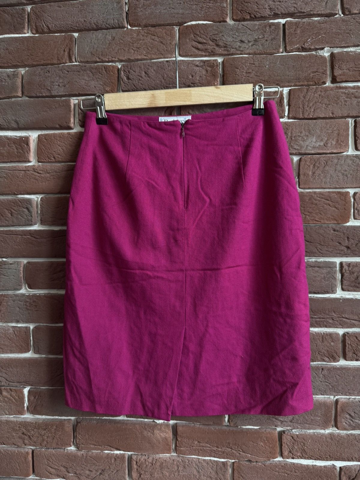 Burberry Burberrys 80s Vintage Midi Wool Pencil Skirt Pink 44 Size 30" / US 8 / IT 44 - 1 Thumbnail