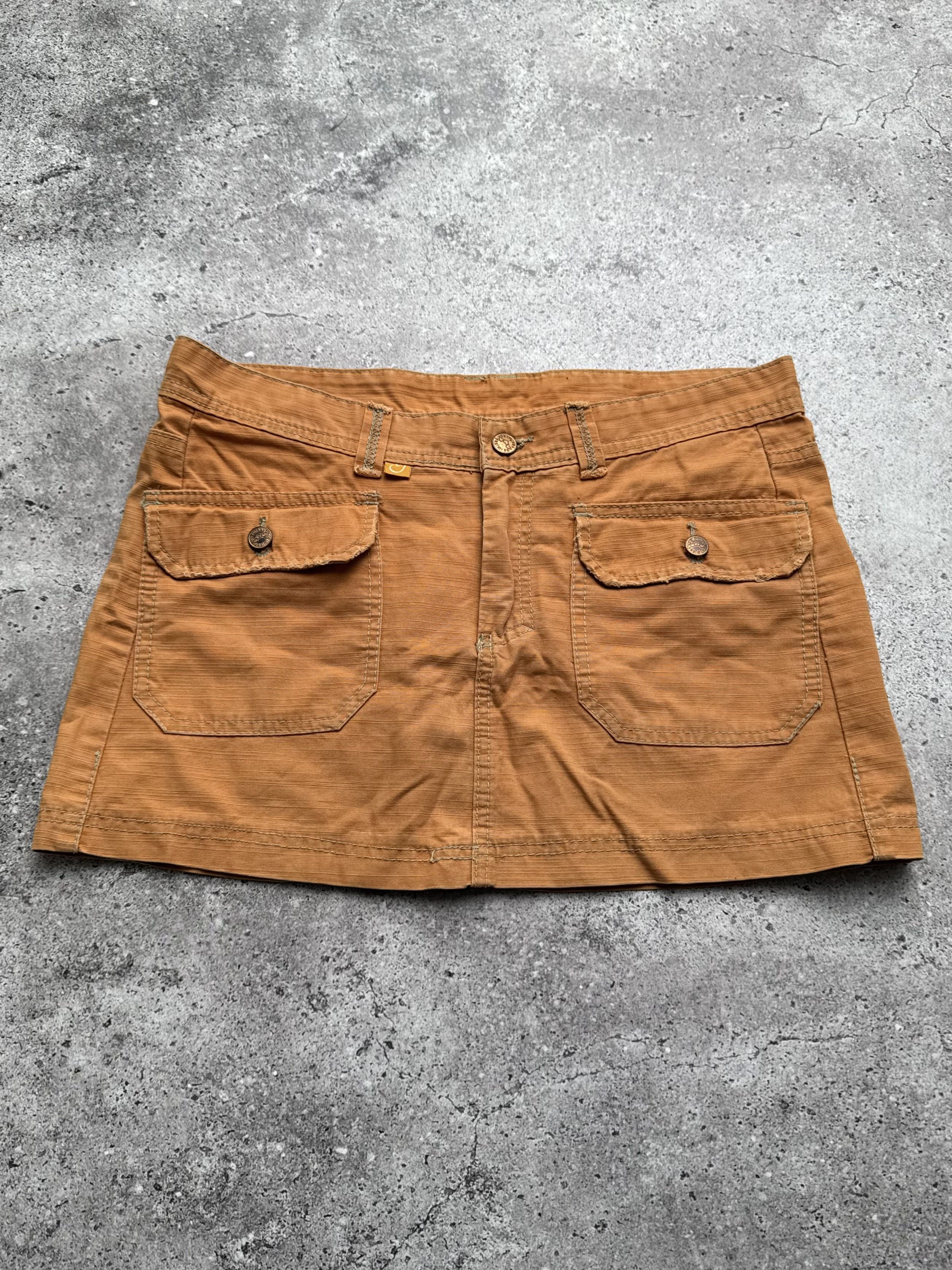 Vintage Vintage Cargo Skirt Low Rise Cotton Utility Style Skirt (E8) Size 32" / US 10 / IT 46 - 1 Thumbnail