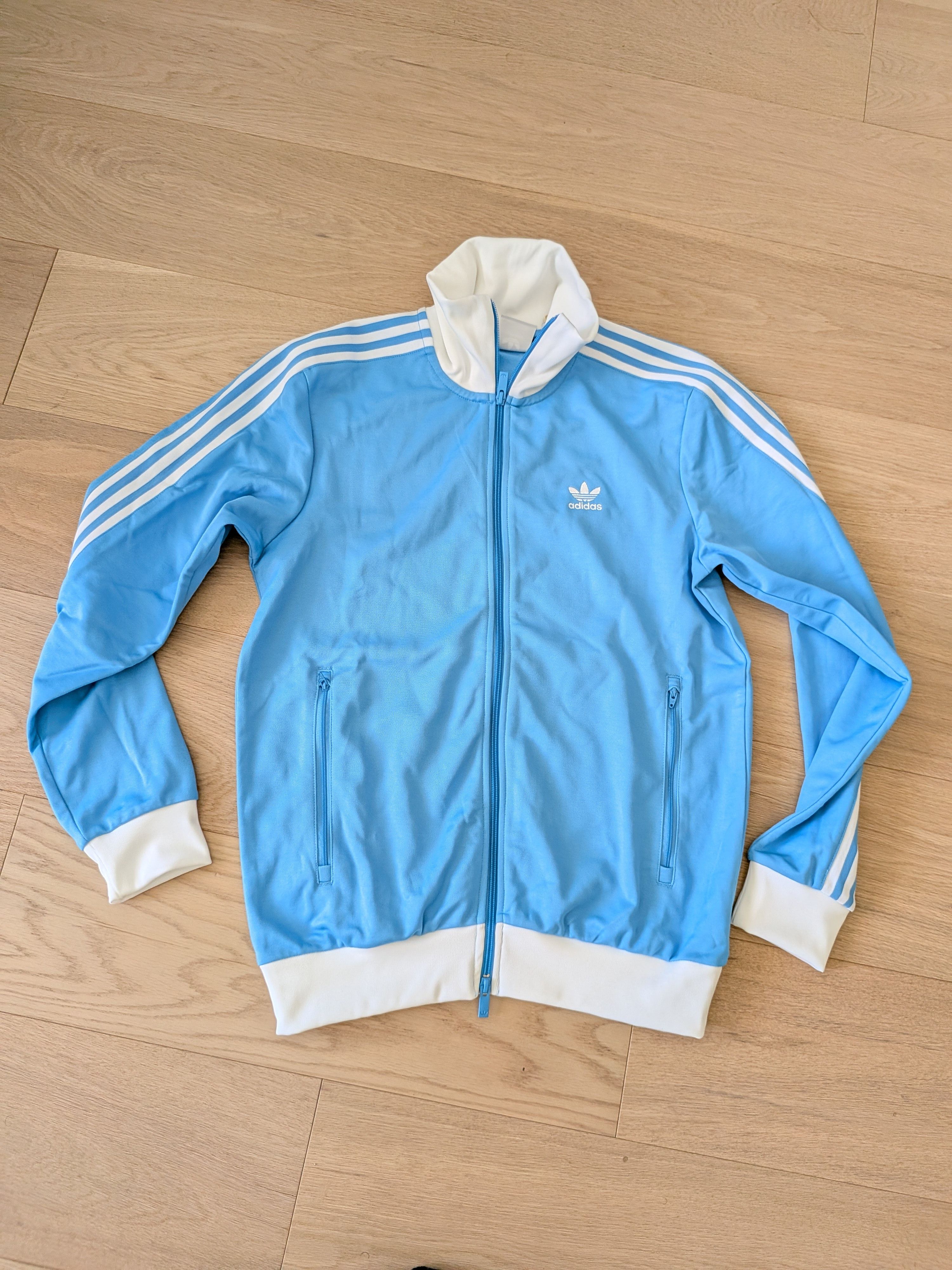 Adidas Beckenbauer Semi Blue Burst Retro Track Jacket SZ M