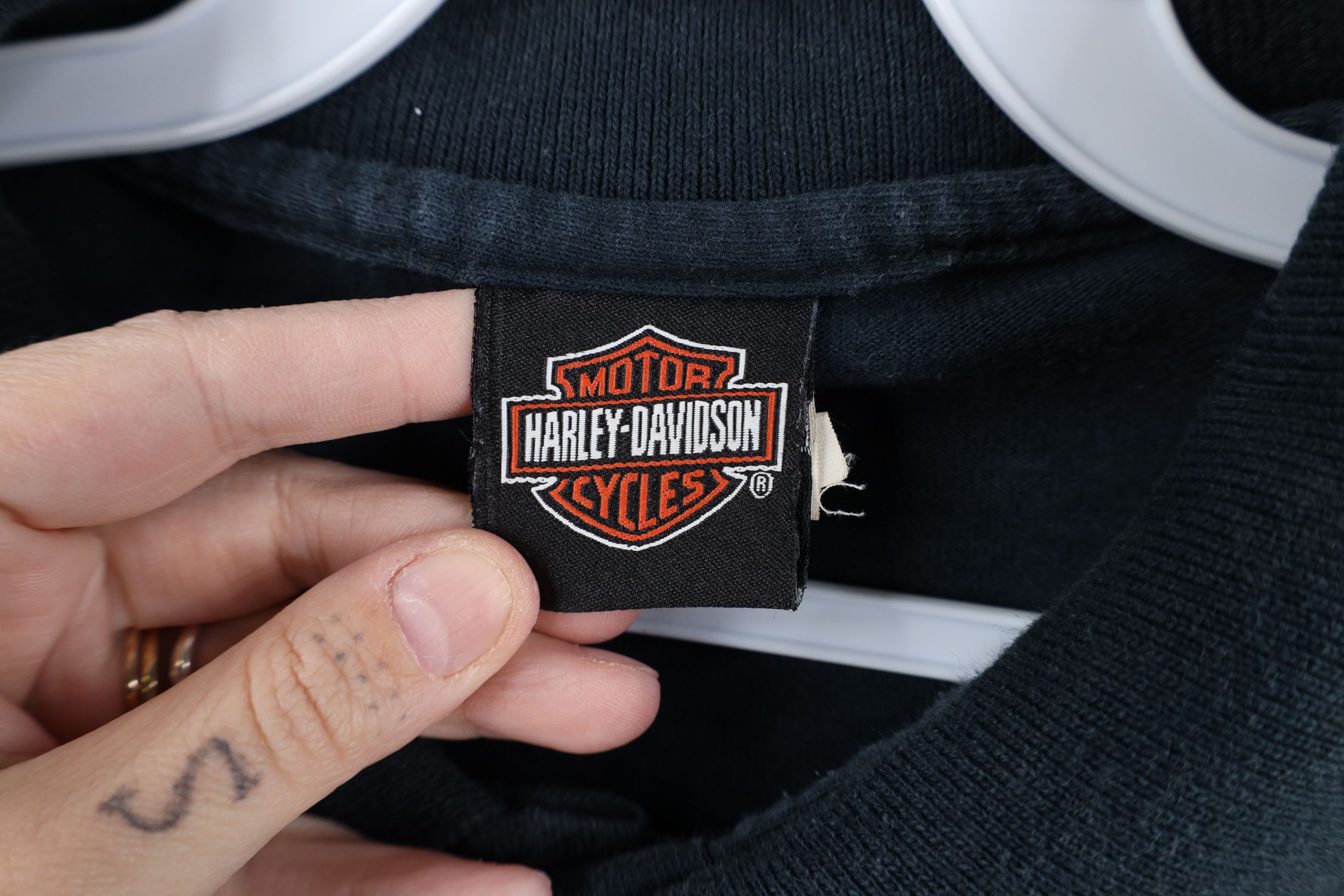 Harley Davidson Vintage Y2K 2001 Harley Davidson Polo Shirt Black USA Size US XL / EU 56 / 4 - 10 Thumbnail