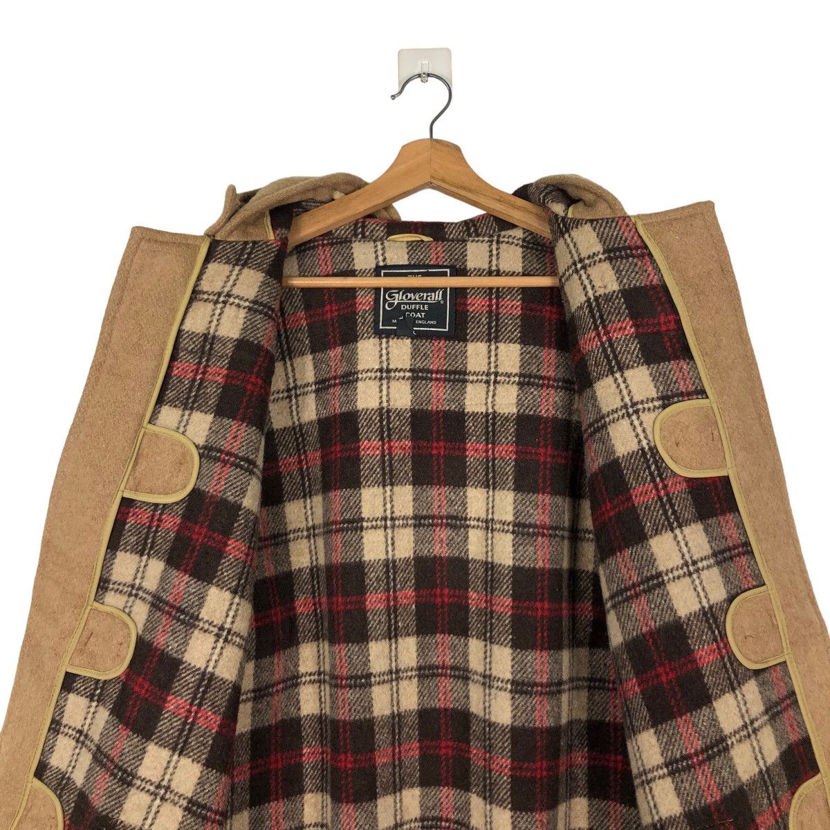 Vintage 🔥Vintage Duffle Wool Jacket Gloverall Blanket Tartan Check Size US M / EU 48-50 / 2 - 14 Thumbnail