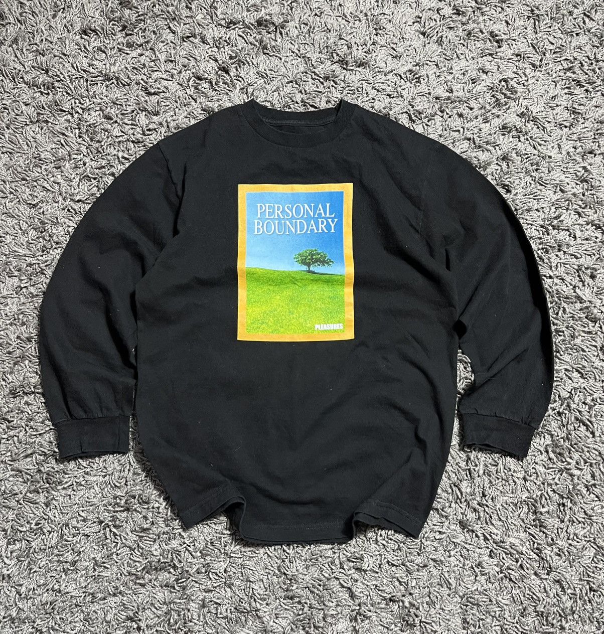 Pleasures PLEASURES BOUNDARY COTTON LONG SLEEVE T-SHIRT Y2K STYLE Size US M / EU 48-50 / 2 - 1 Thumbnail