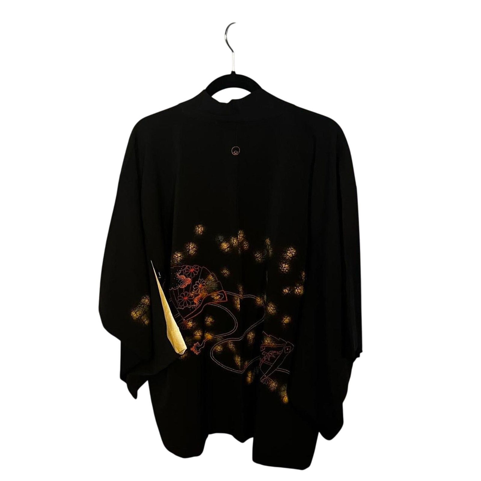 Other Japanese Haori Black Silk Dragons Japanese Kimono Jacket Size US L / EU 52-54 / 3 - 4 Thumbnail