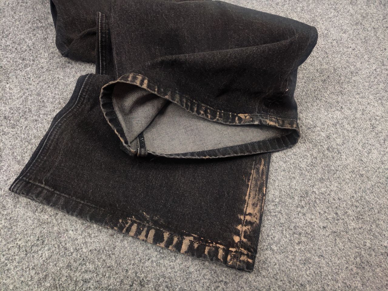 JCAESAR super baggy Black dye Denim Jeans rick owens LGB