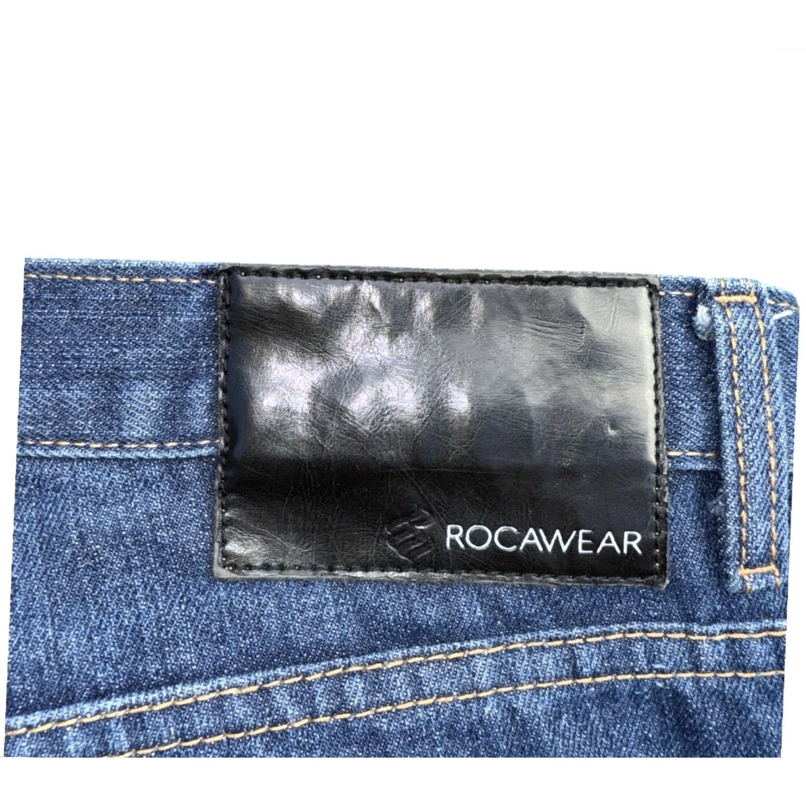 Rocawear VINTAGE Rocawear Jeans Blue Embroidered Pockets Classic Fit Size 34x32 RARE Mens Straight 34 32 Size US 34 / EU 50 - 6 Thumbnail