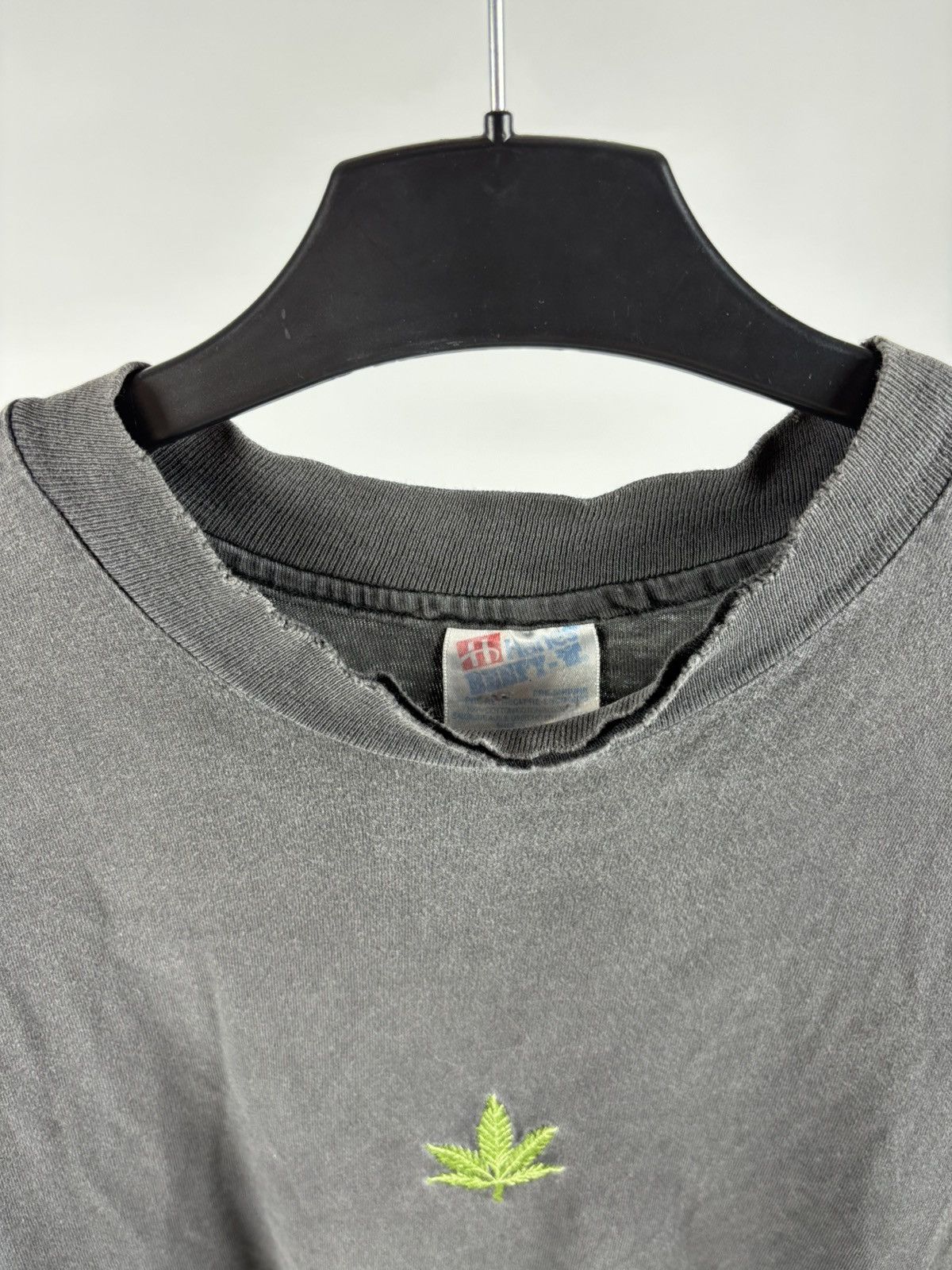 Vintage 90s Marijuana Single Stitch Trashed t shirt tee Made in USA Size US XL / EU 56 / 4 - 6 Thumbnail