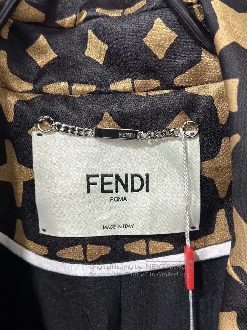 Fendi Fendi Double F belt cuff fur-trimmed long coat Size XS / US 0-2 / IT 36-38 - 7 Thumbnail