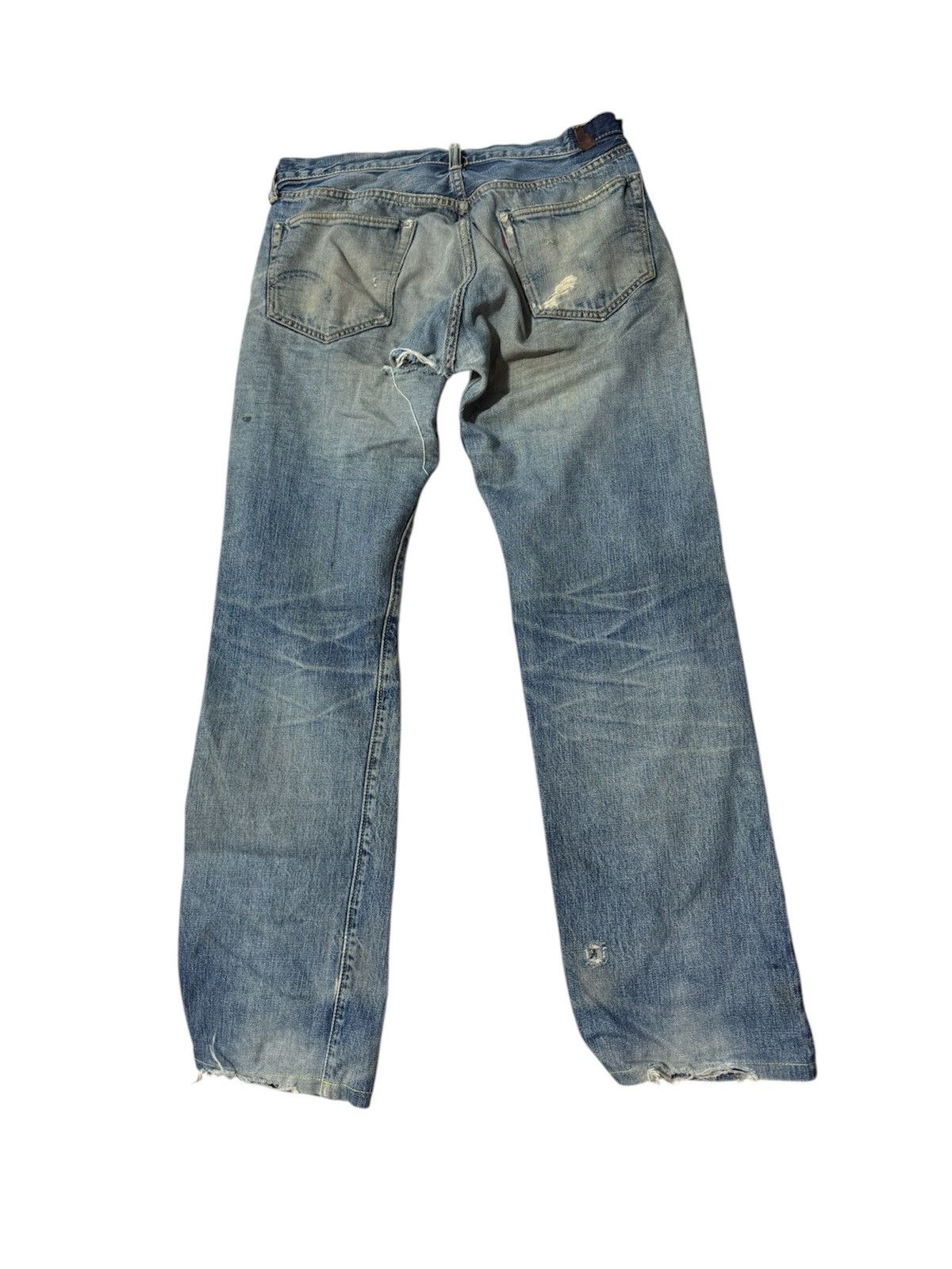 Japanese Brand Heavily Distressed Fullcount Selvedge Denim Size US 33 - 2 Thumbnail
