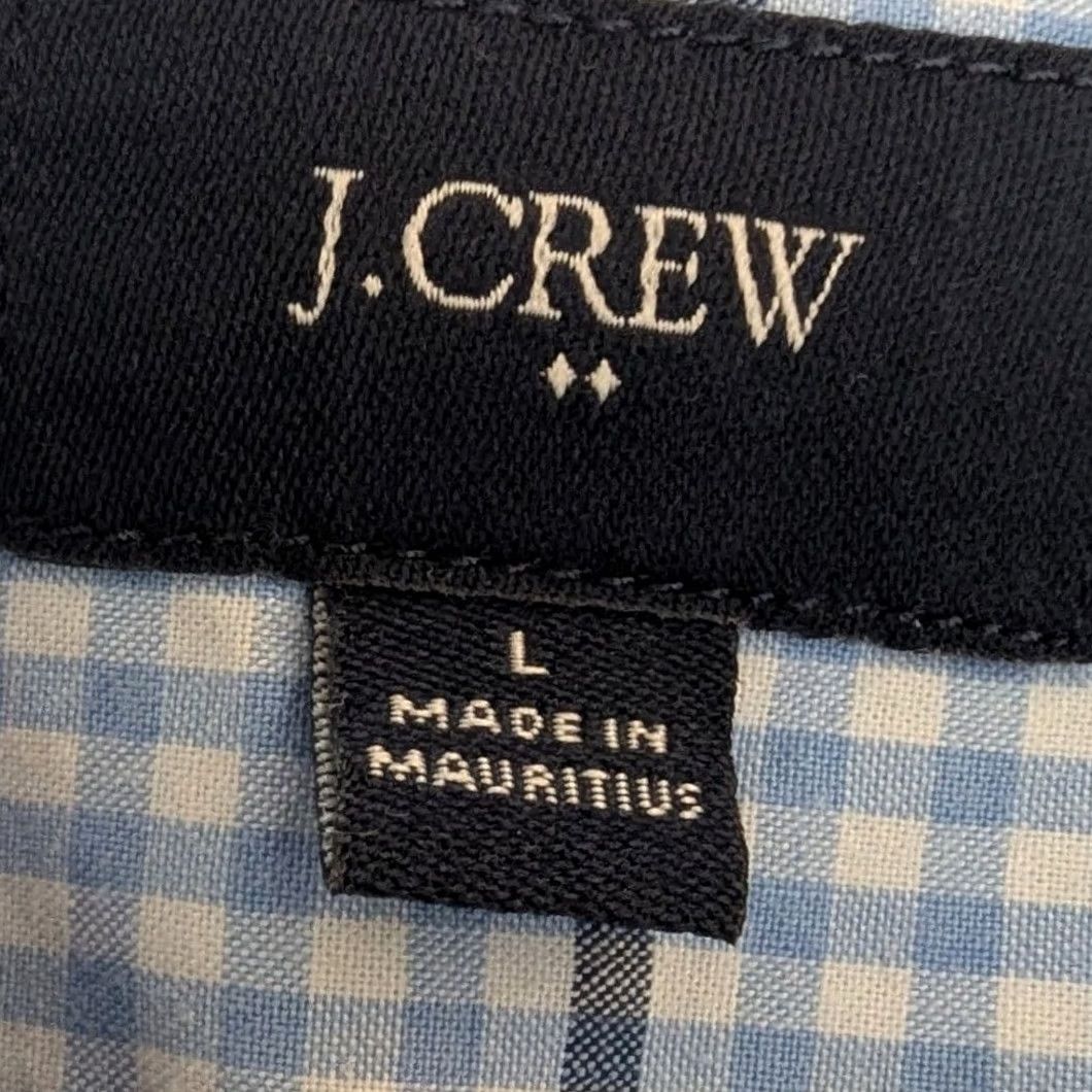 J.Crew J.Crew Blue Black White Tattersall Check Cotton Button-Down Shirt Mens L Size US L / EU 52-54 / 3 - 6 Thumbnail