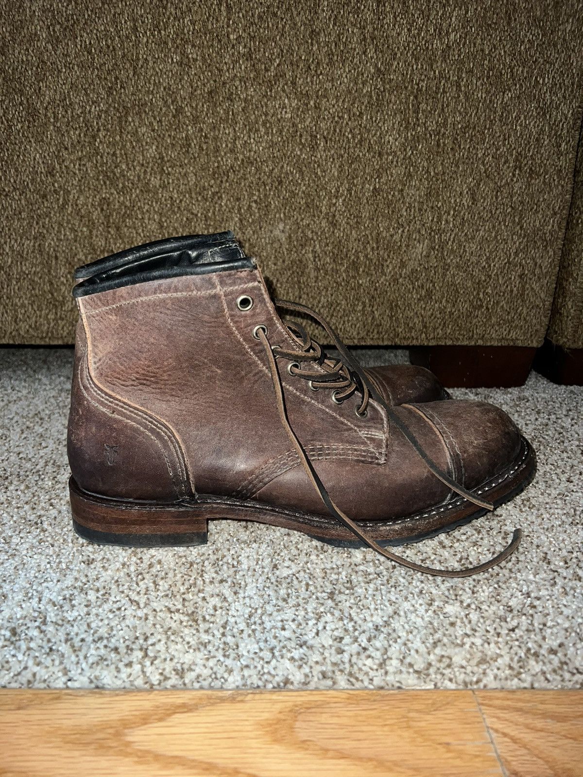 Frye Frye capped toe lace up leather boots Size US 10 / EU 43 - 4 Thumbnail