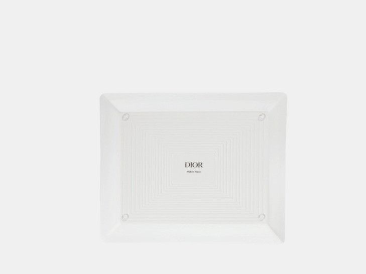 Dior o1w1db10425 HYC04CV Size: OS / Trinket Tray in White & Gold Size ONE SIZE - 2 Thumbnail