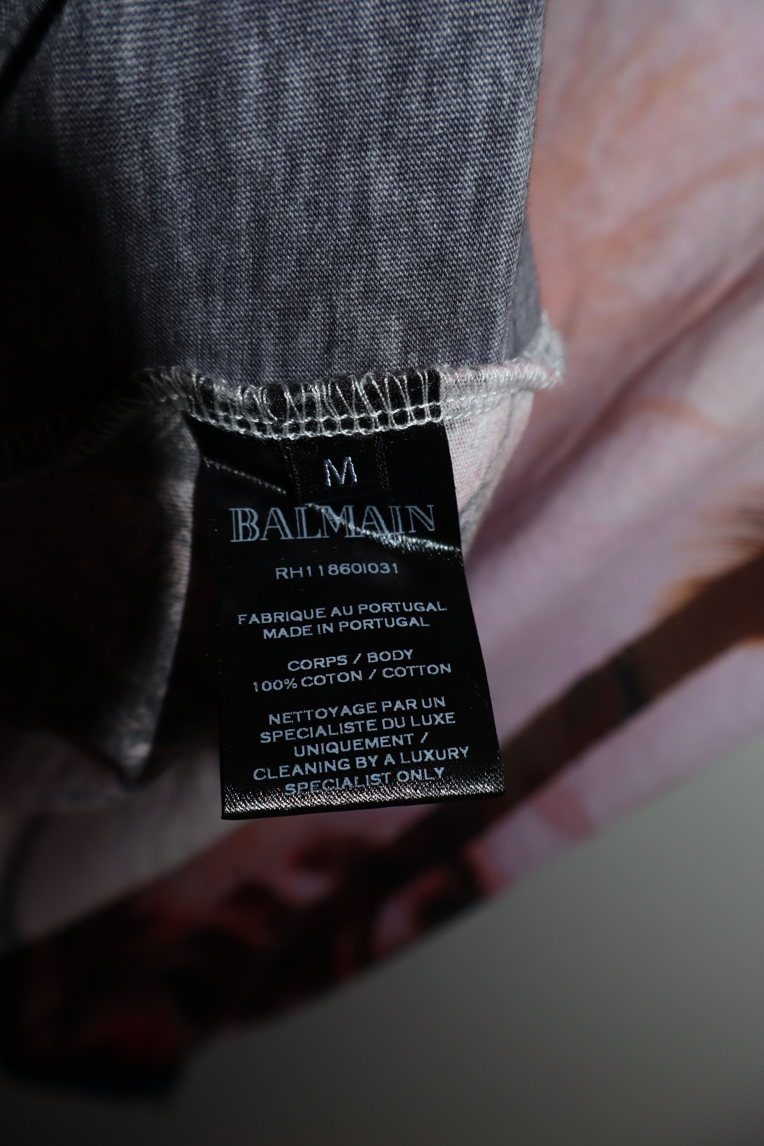 Balmain Palm print logo t-shirt Size US M / EU 48-50 / 2 - 13 Thumbnail