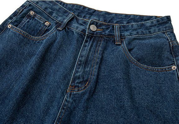 Jean Japanese retro dark blue men's casual straight jeans Size US 32 / EU 48 - 3 Thumbnail