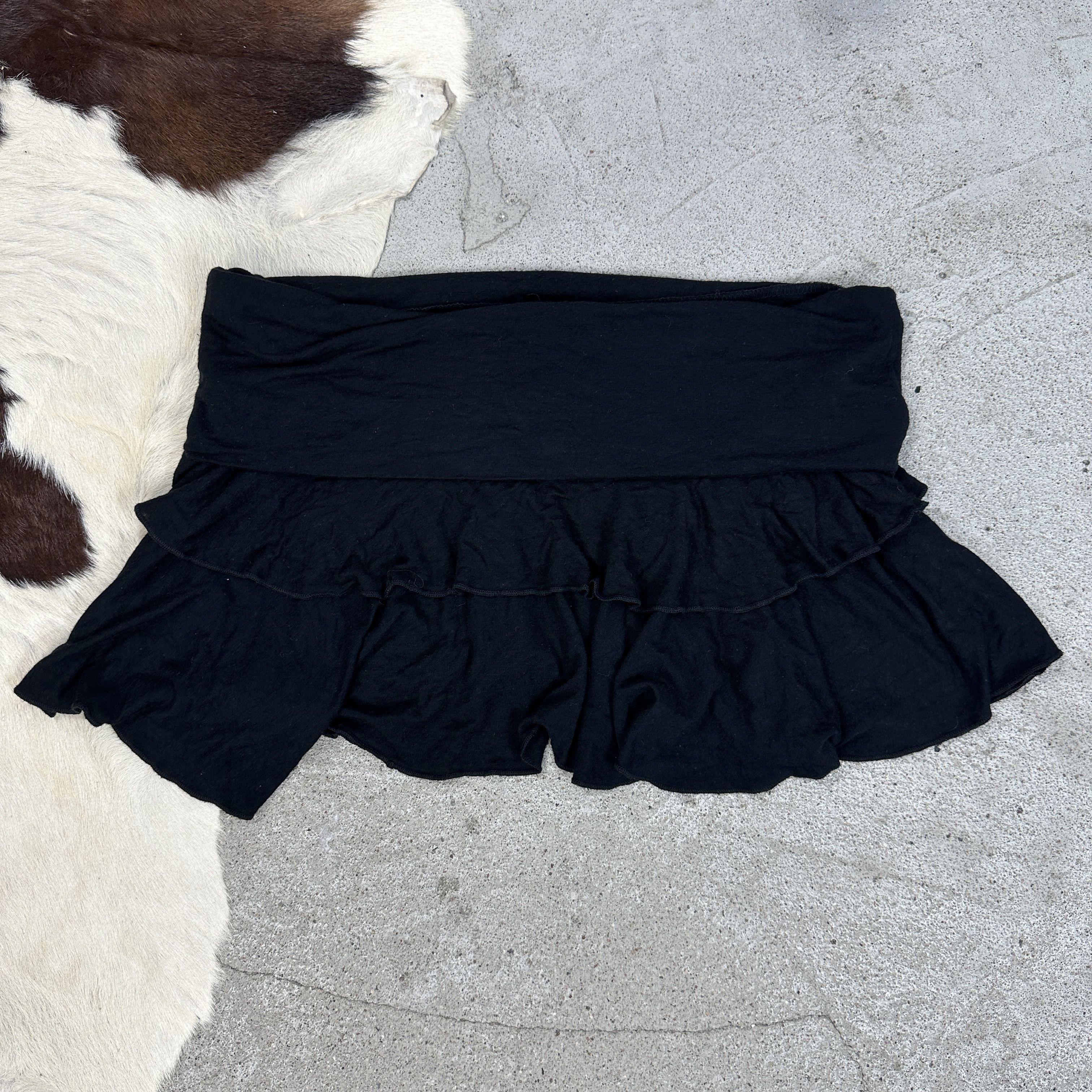Vintage Vintage Avant Garde Opium Grunge Viscose Mini Skirt 00s Size 30" / US 8 / IT 44 - 3 Thumbnail