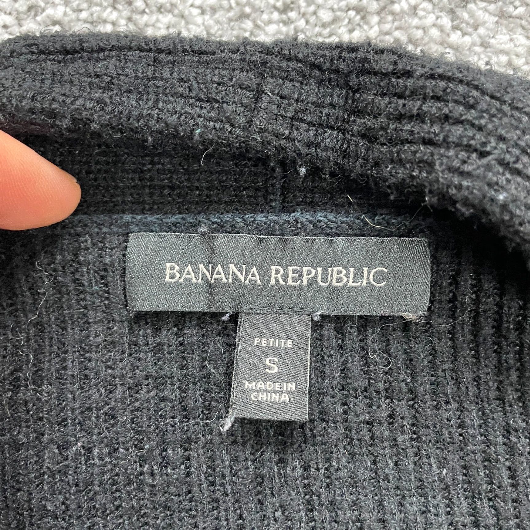 Banana Republic VINTAGE? Wait, Banana Republic Open Cardigan Sweater Womens Small Petite Black Knit Casual Work Size S / US 4 / IT 40 - 6 Thumbnail