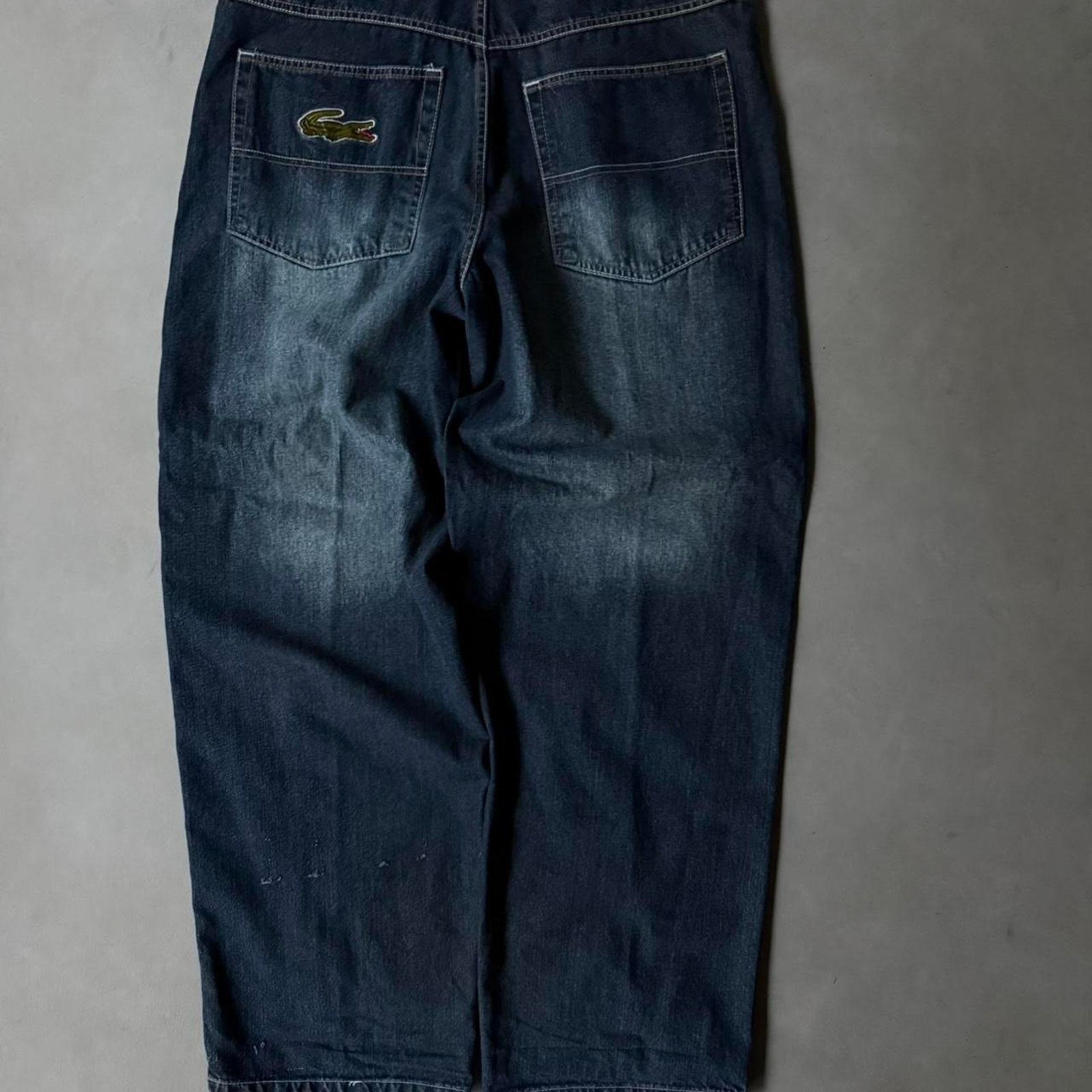 Lacoste Vintage Lacoste AOP Alligator Baggy Wide Leg Jeans Y2K Size US 36 / EU 52 - 2 Thumbnail