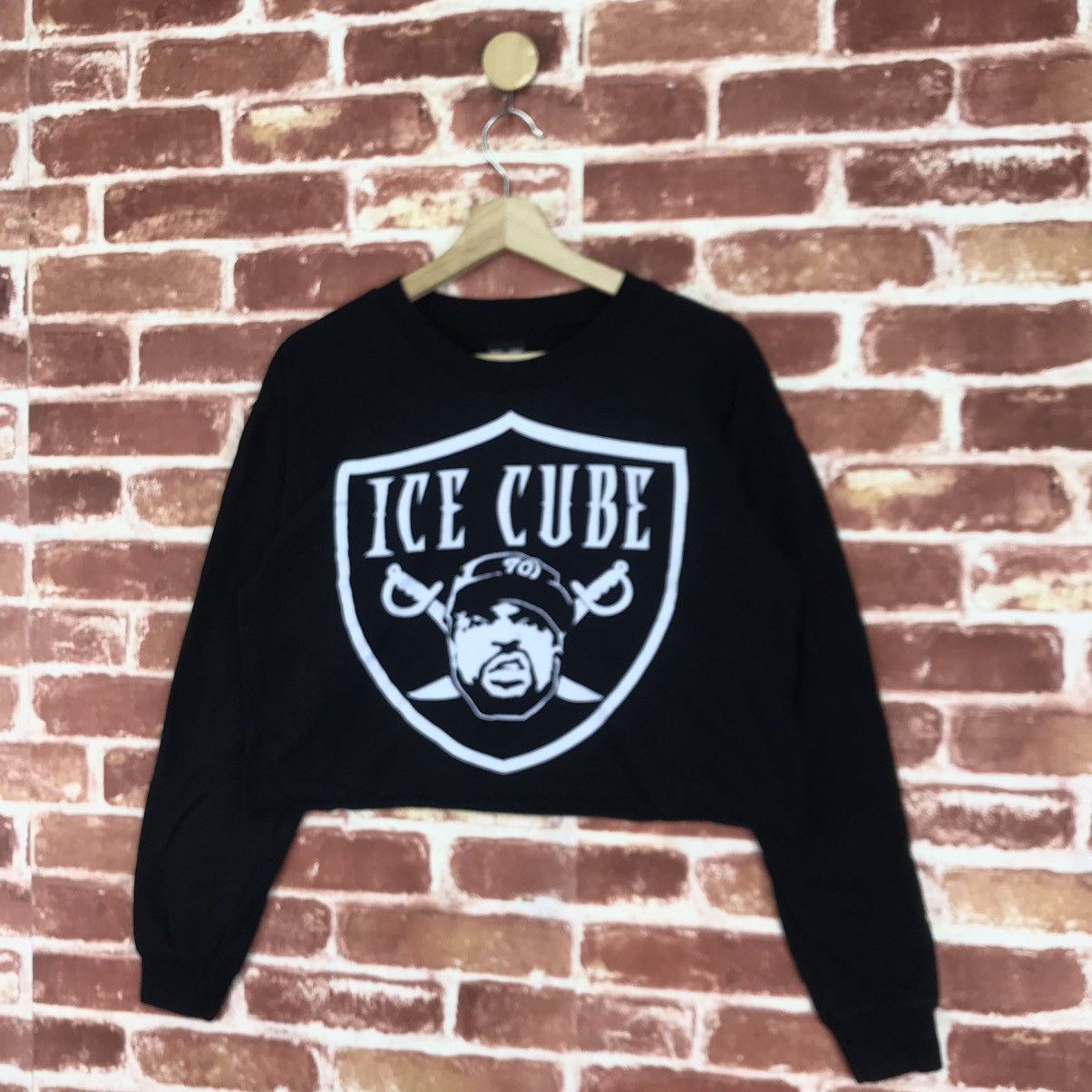 Rap Tees Ice Cuba Cropped Sweatshirt Size M / US 6-8 / IT 42-44 - 2 Thumbnail