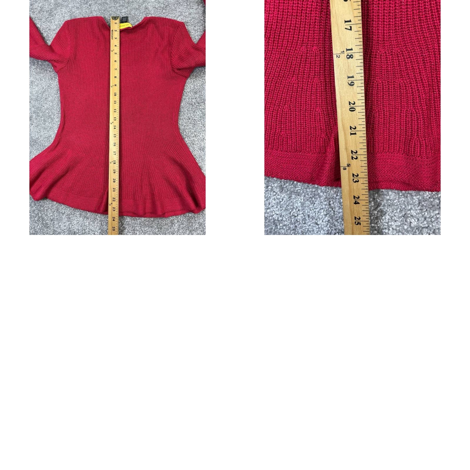 St. John VINTAGE ST.JOHN Women’s Blouse Shirt Adult Small Red Wool Knit Casual Spring Fall Summer Mens Size S / US 4 / IT 40 - 8 Thumbnail