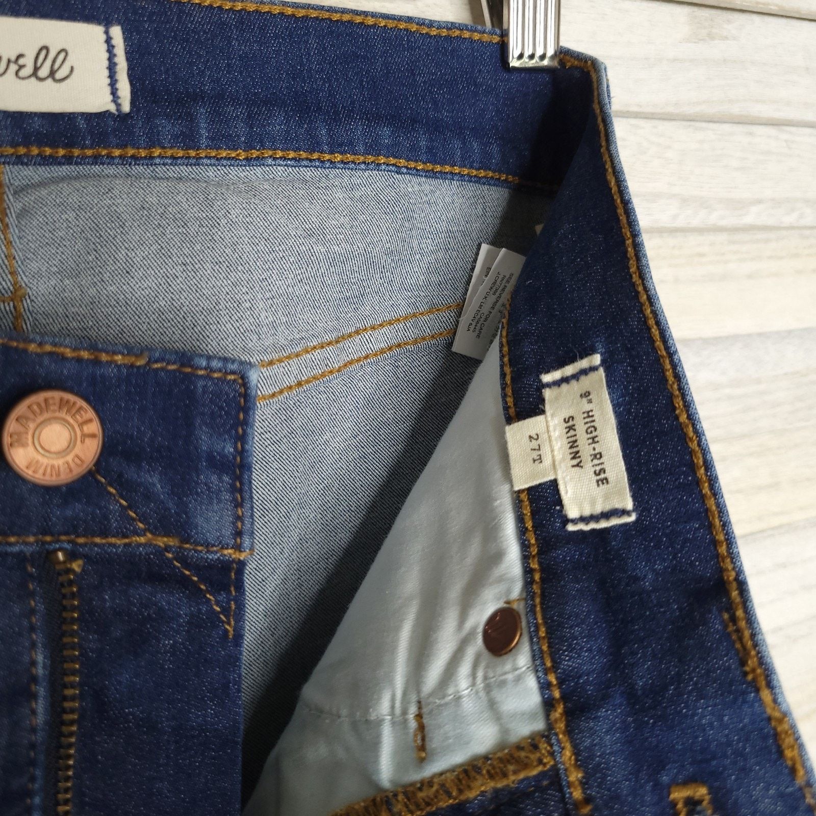 Madewell Madewell 9" High Rise Skinny Blue Jeans Size 26T 26 TALL Size 28" / US 6 / IT 42 - 5 Thumbnail