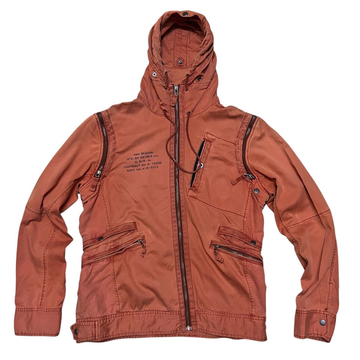 Avirex Avirex Military Style Hoodie Jacket Multi pockets Size US L / EU 52-54 / 3 - 1 Thumbnail
