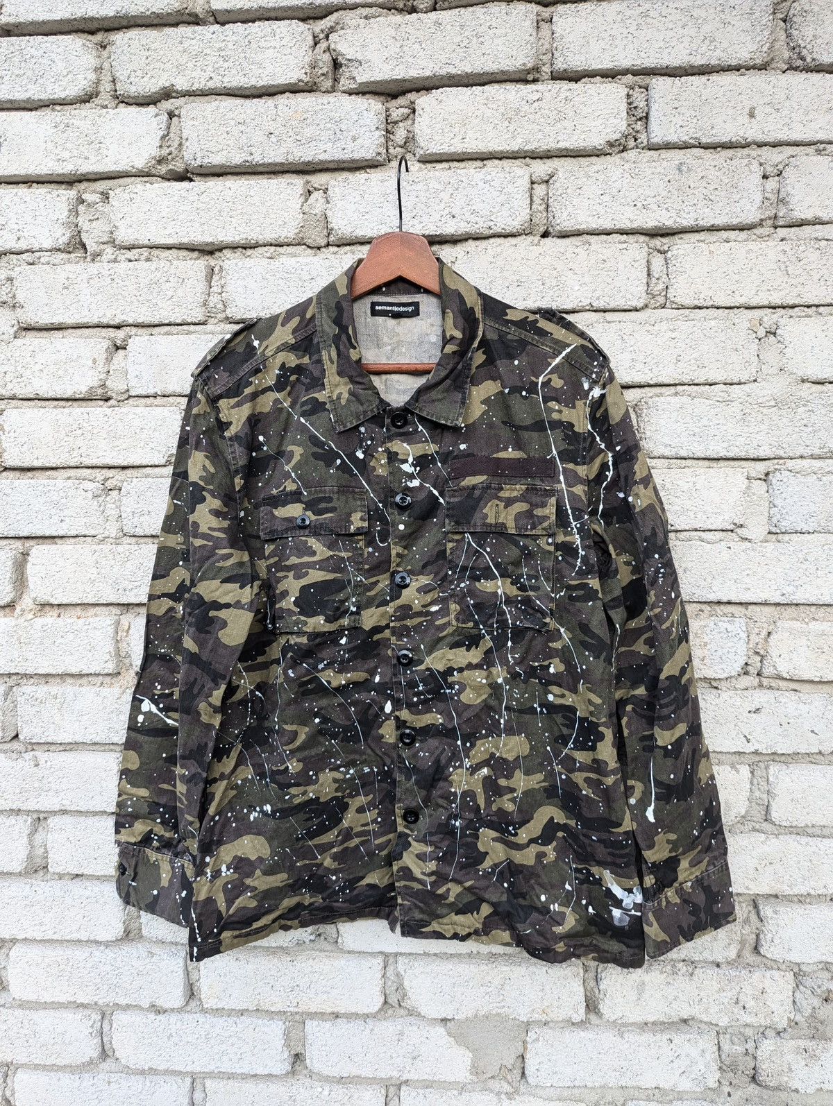 semanticdesign Semantic Design Long Sleeve Military Printed Shirt Size US L / EU 52-54 / 3 - 1 Thumbnail