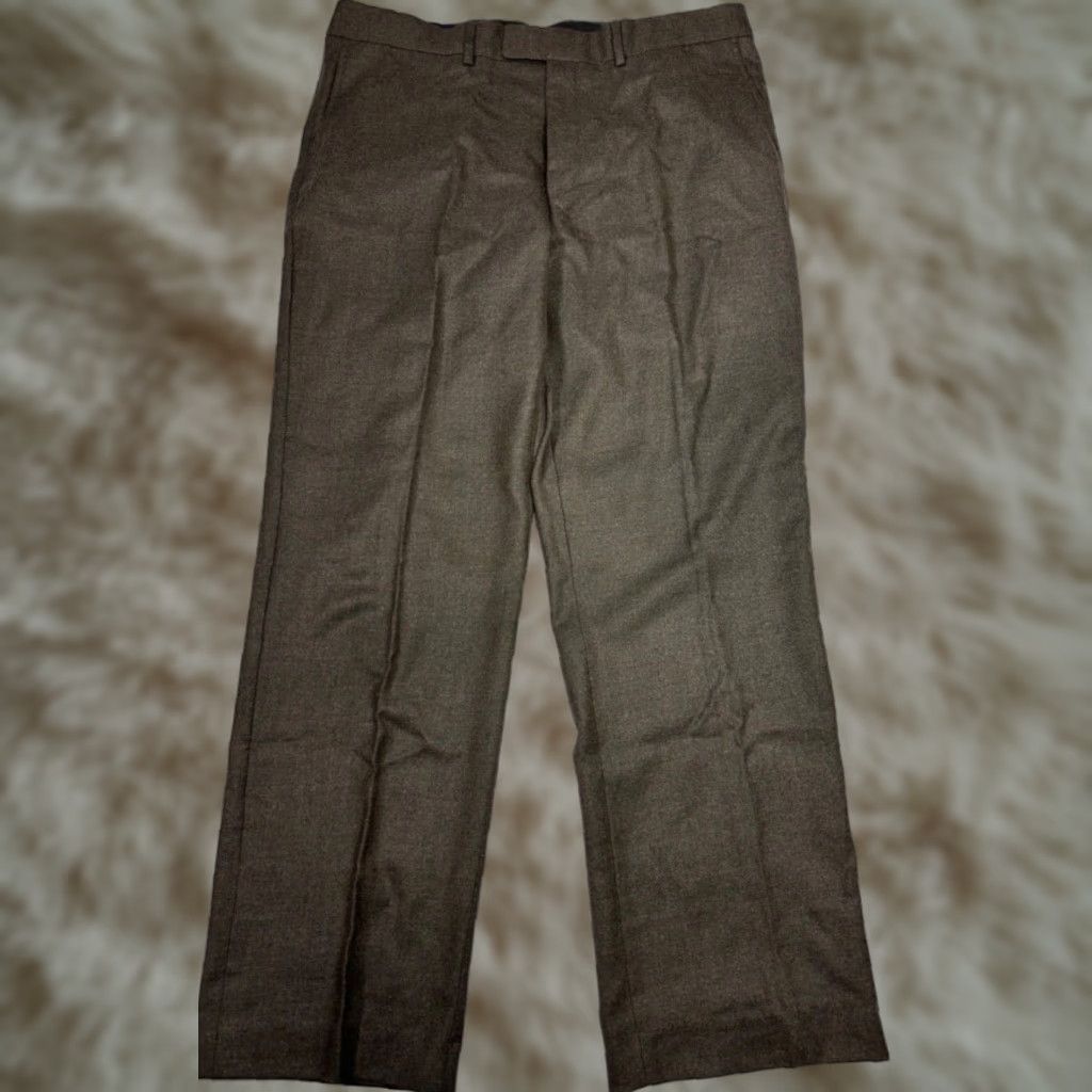 Lands' End Lands' End Mens Dress Pants Brown 38 Wool Blend Traditional Fit Flat Front 30.5in Inseam Pants Mens Size 38 Brown Dress Pants Size US 38 / EU 54 - 1 Thumbnail