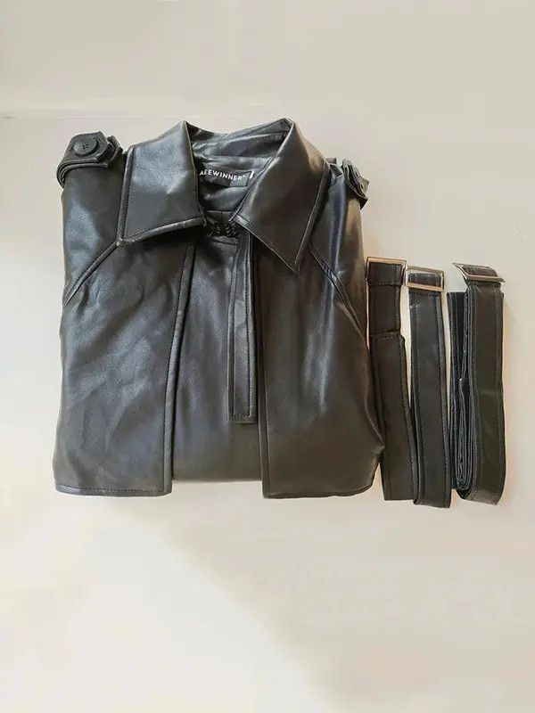 Other Higuchi x Ezaki Faux Leather Belted Trench Coat Size US L / EU 52-54 / 3 - 3 Thumbnail