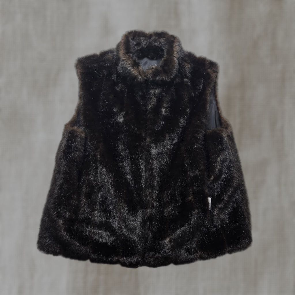 Vintage VINTAGE Giacca Gallery Brown Faux Fur Reversible Zip-Up Vest Women's XL Extra Large Size XL / US 12-14 / IT 48-50 - 1 Thumbnail