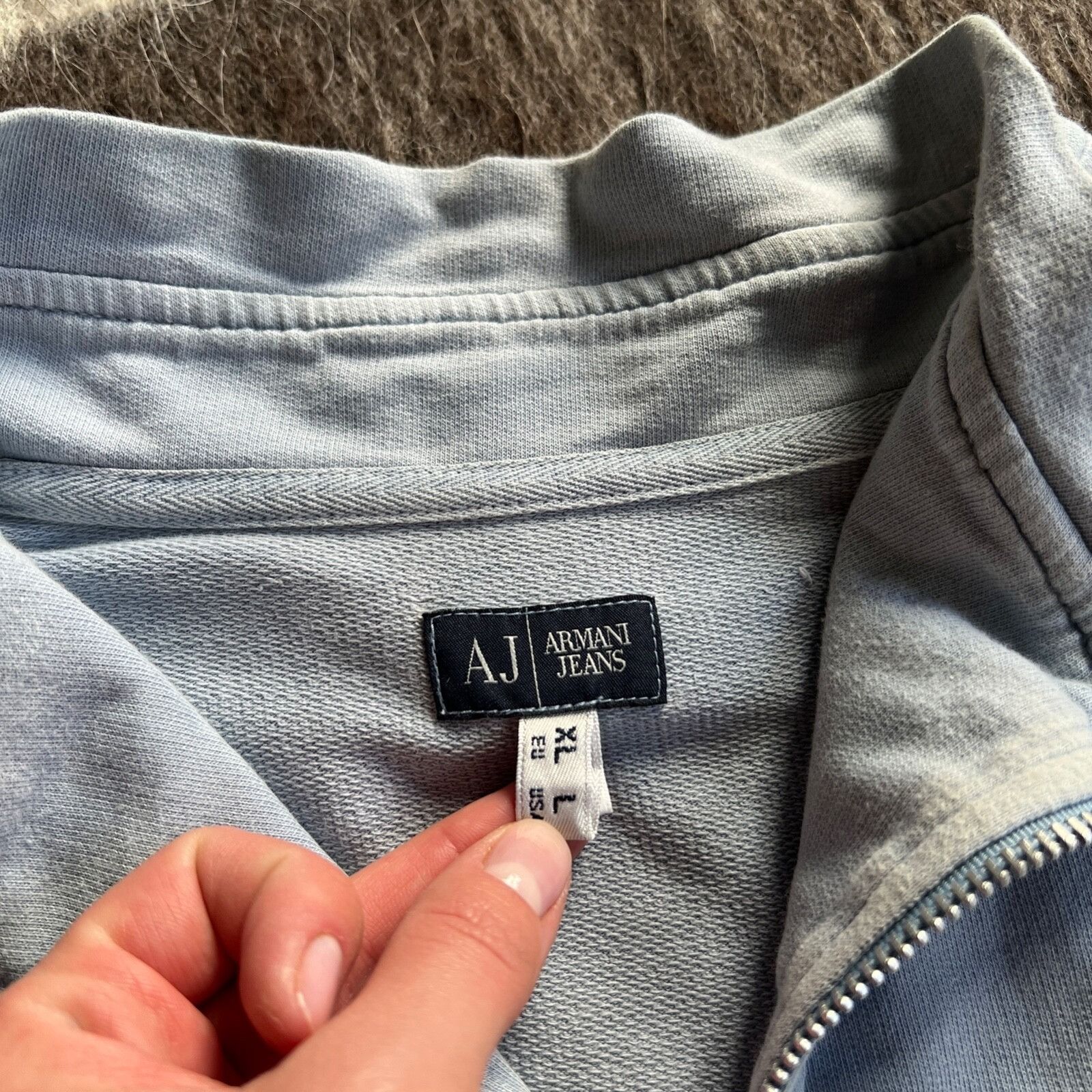Armani Armani Jeans Y2K Vintage Half 1/4 Zip Sweatshirt 9005AC Size US L / EU 52-54 / 3 - 6 Thumbnail