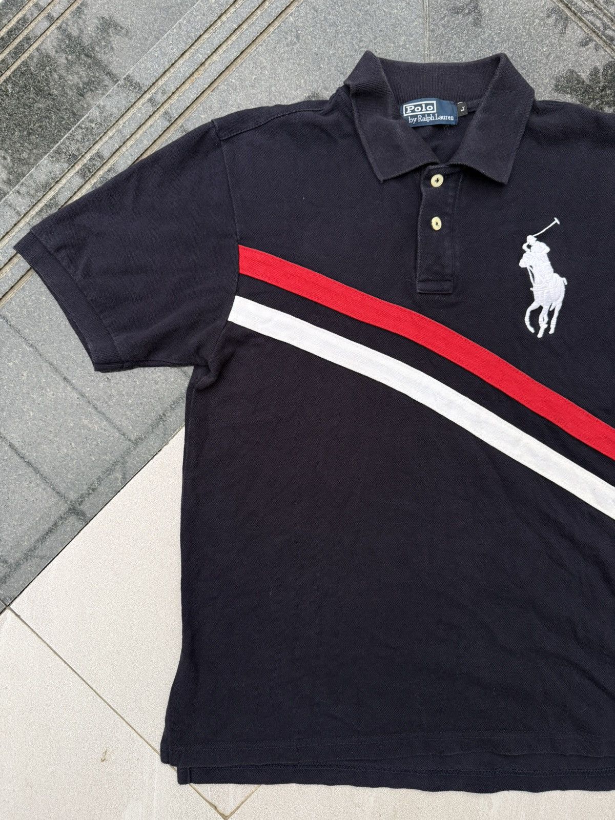 Polo Ralph Lauren 90’s POLO RL RARE MULTI LOGO Y2K VINTAGE ITALIAN TEE TSHIRT Size US M / EU 48-50 / 2 - 3 Thumbnail
