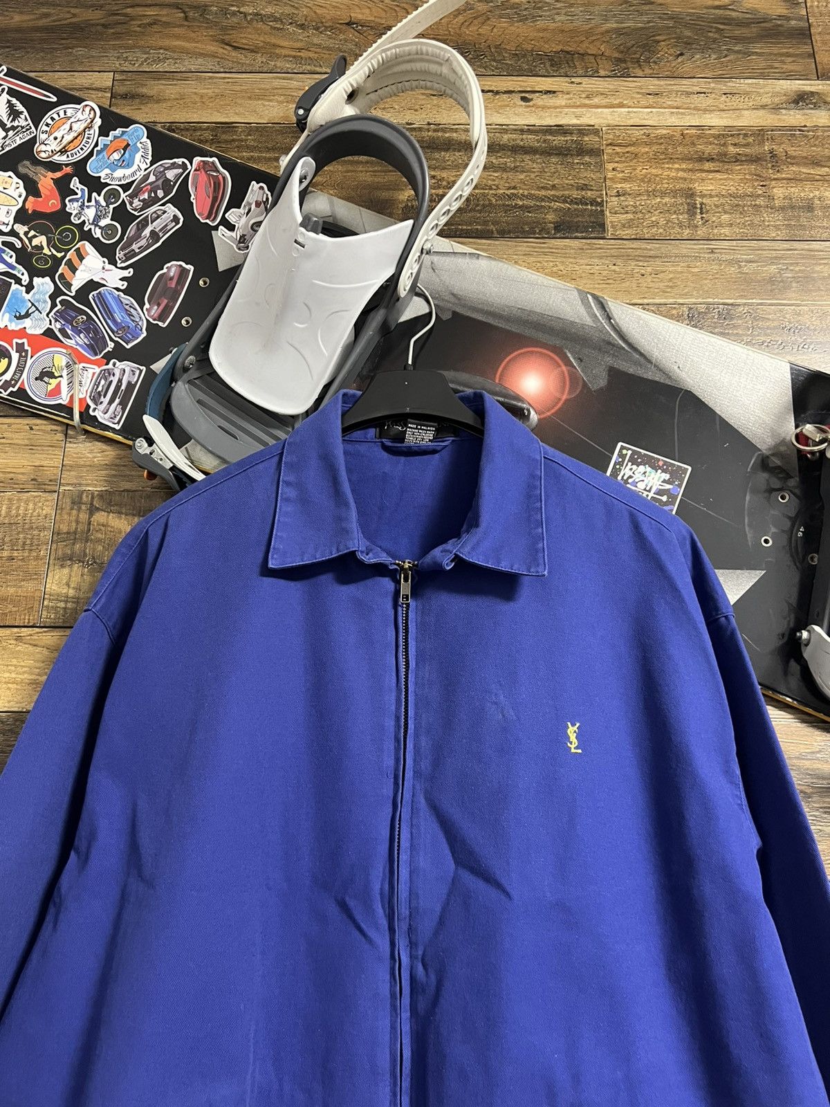 Yves Saint Laurent Vintage YSL Yves Saint Laurent Pour Homme Men's Blue Jacket Size US XL / EU 56 / 4 - 2 Thumbnail