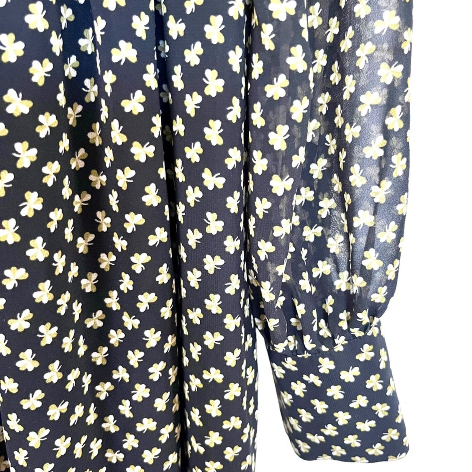Orla Kiely Orla Kiely rare chiffon clover shamrock ditsy print dress Size M / US 6-8 / IT 42-44 - 4 Thumbnail