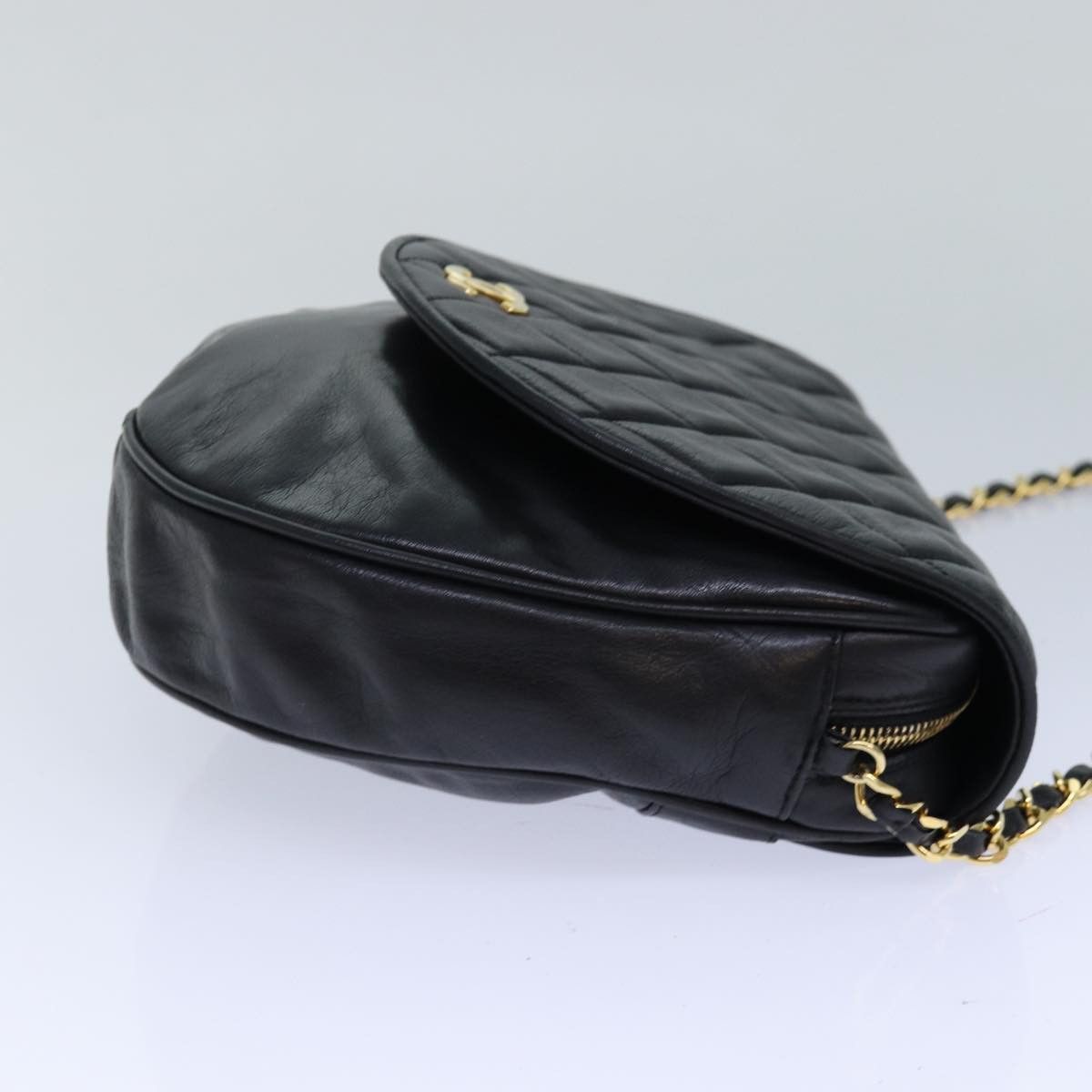 Chanel CHANEL Matelasse Chain Shoulder Bag Lamb Skin Black CC Size ONE SIZE - 4 Thumbnail
