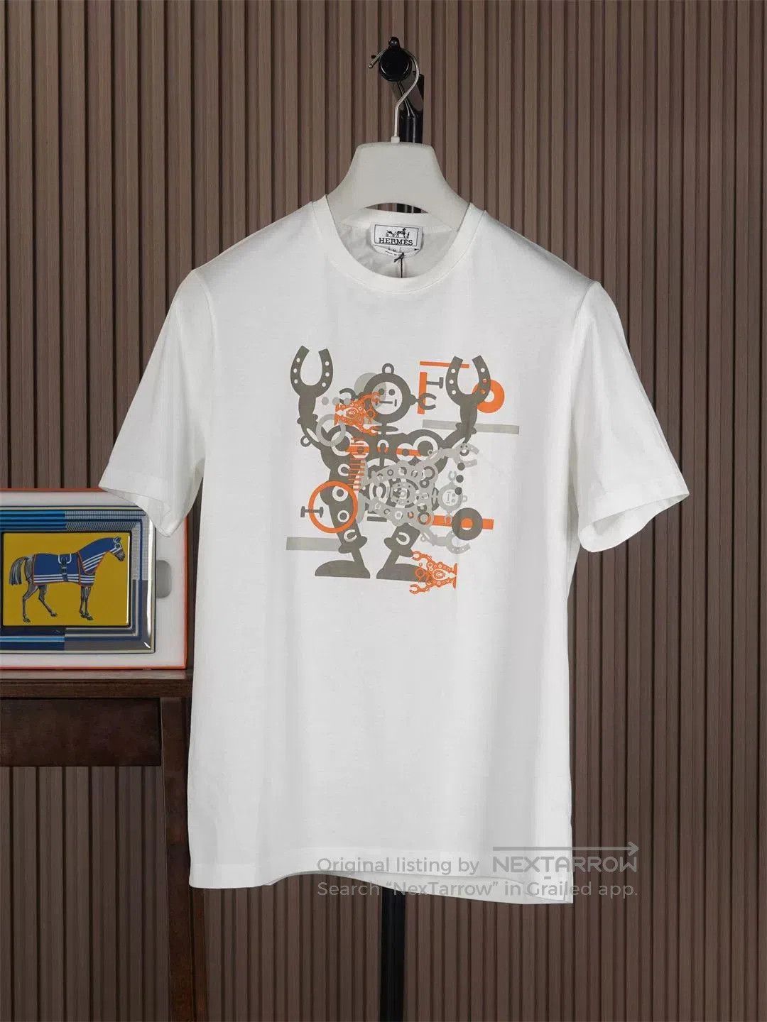 Hermes Hermes Men's White Short Sleeve T. Size US M / EU 48-50 / 2 - 1 Thumbnail