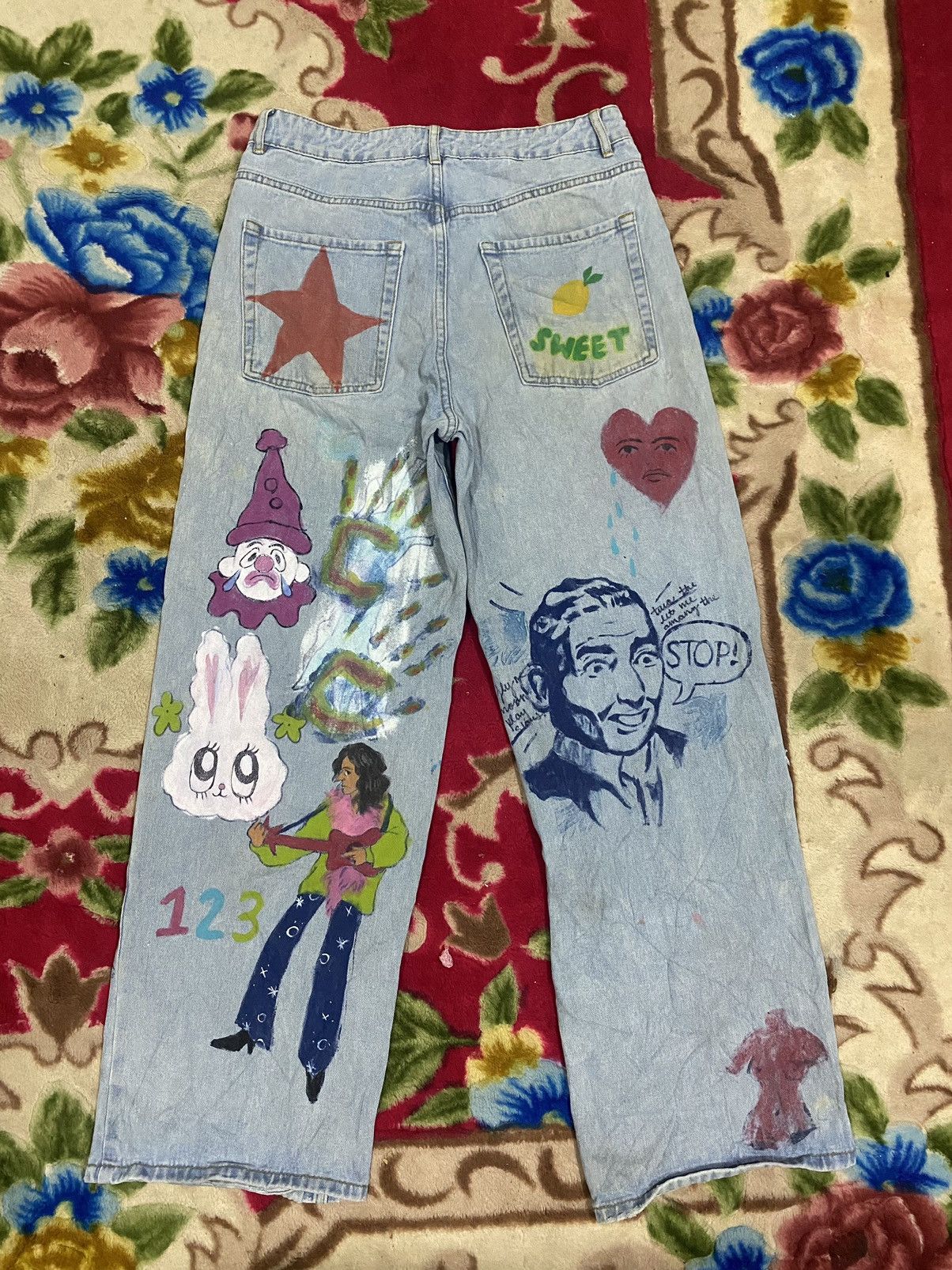 Custommade Angle Kiss Loose Fit Baggy Custommade Jeans Size 29" - 2 Thumbnail