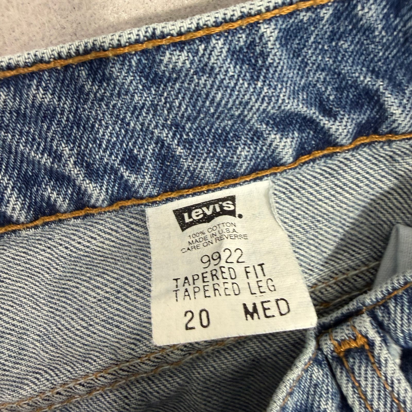 Levi's Vintage Levis 9922 Jeans 20 Orange Tab High Rise Tapered Size 42" / US 20 - 4 Thumbnail