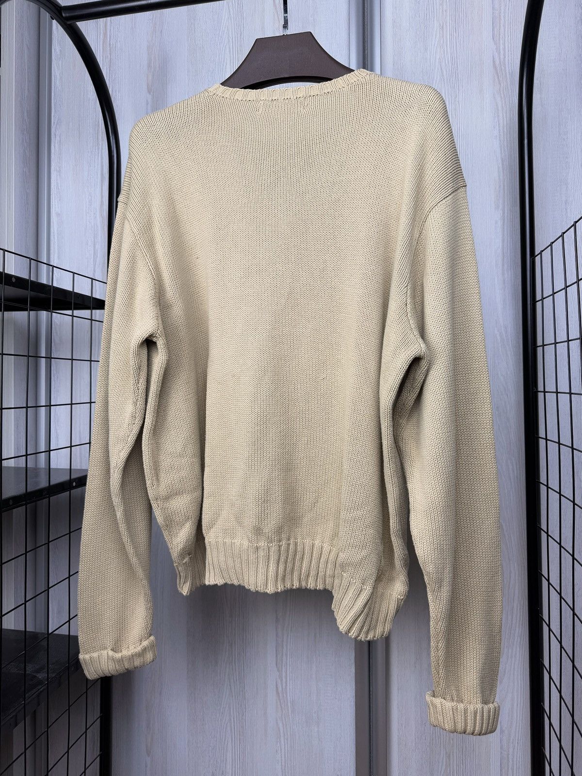 Polo Ralph Lauren Vintage 90s Polo Ralph Lauren Knitted Sweater Beige XXLarge Size US XXL / EU 58 / 5 - 8 Thumbnail