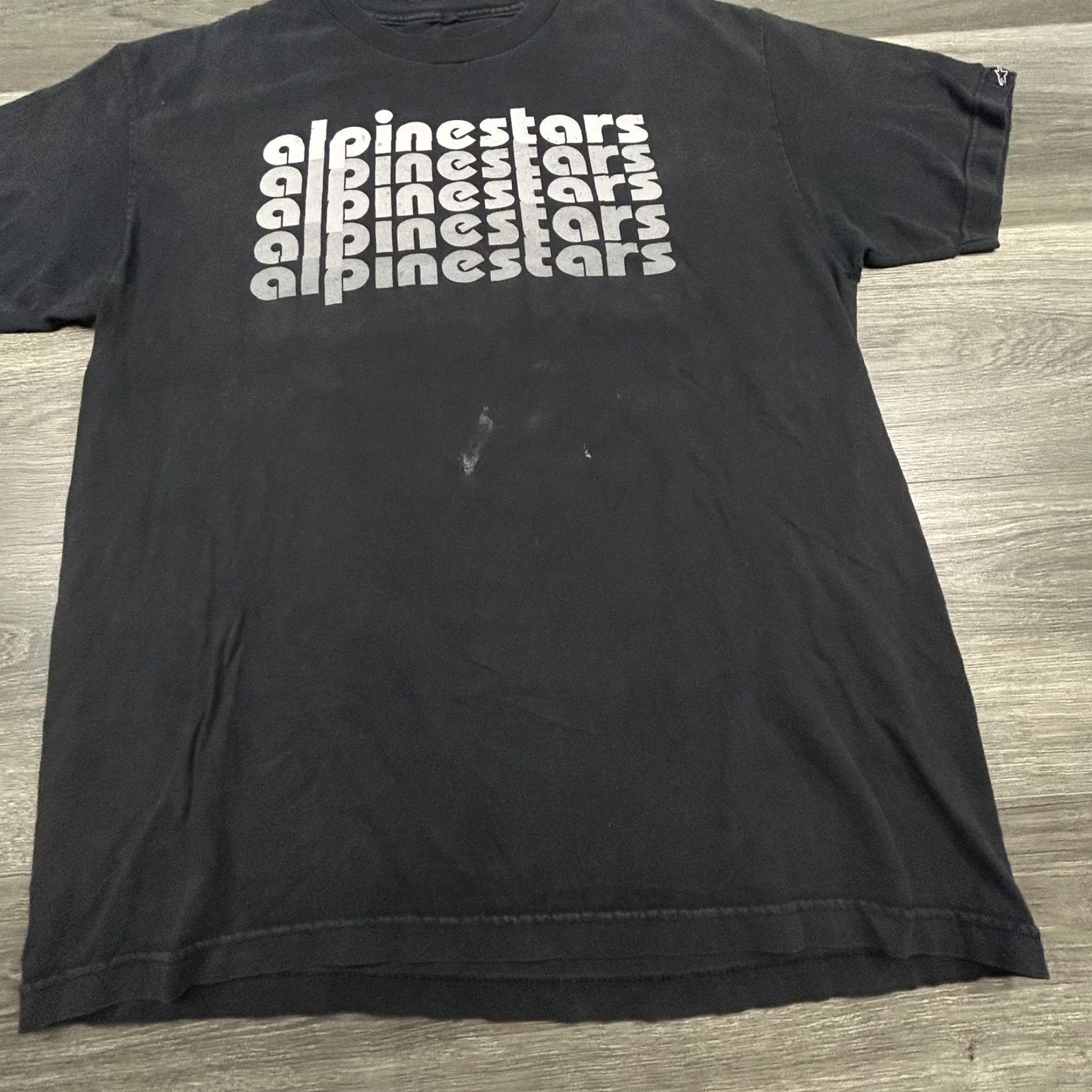 Alpinestars VINTAGE Alpinestars Shirt Mens Large Black Faded Logo Racing Motocross Tee Y2K Size US L / EU 52-54 / 3 - 5 Thumbnail