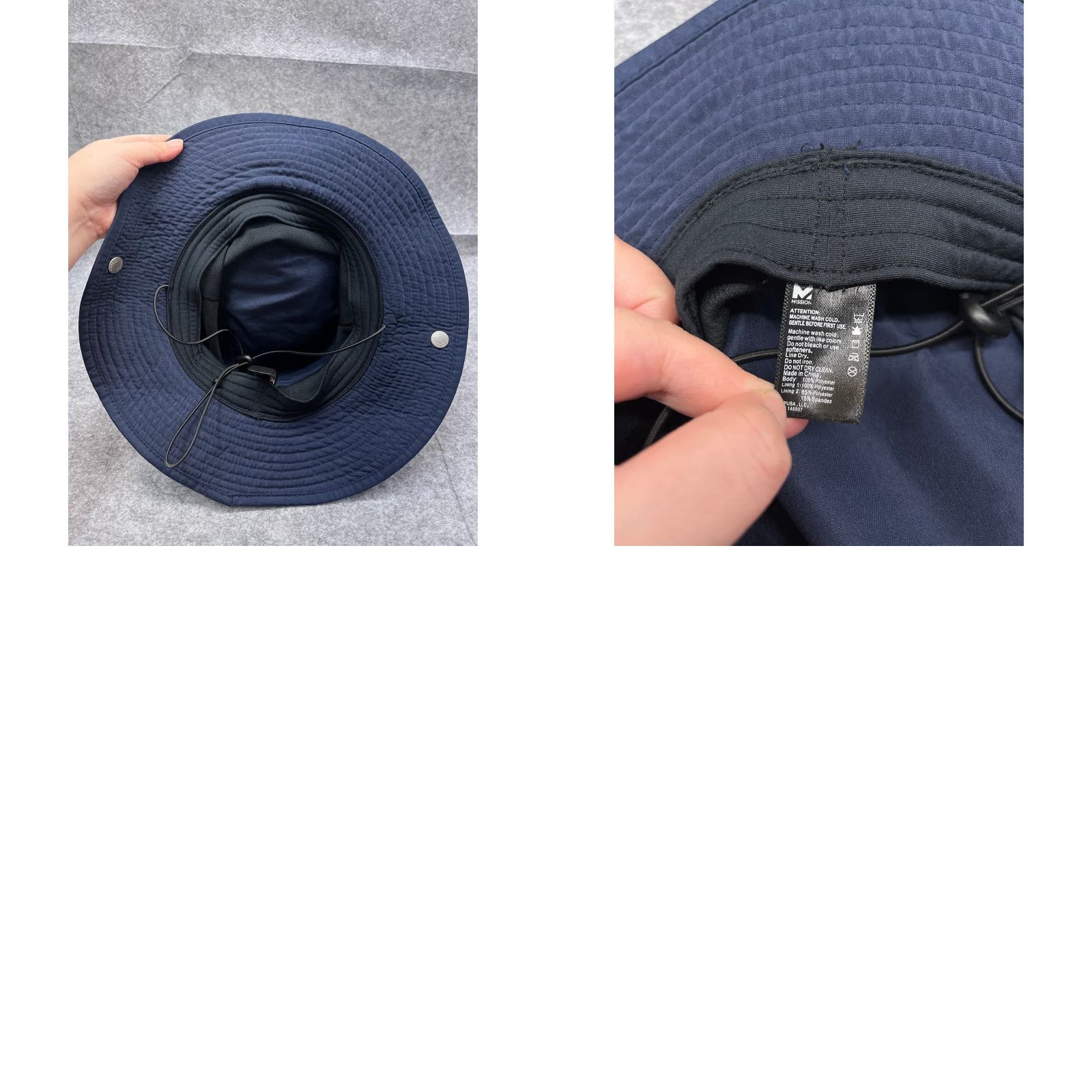 Commission Mission Sun Bucket Hat Adult One Size Blue Polyester Spandex Fish Hike Outdoors Size ONE SIZE - 9 Thumbnail