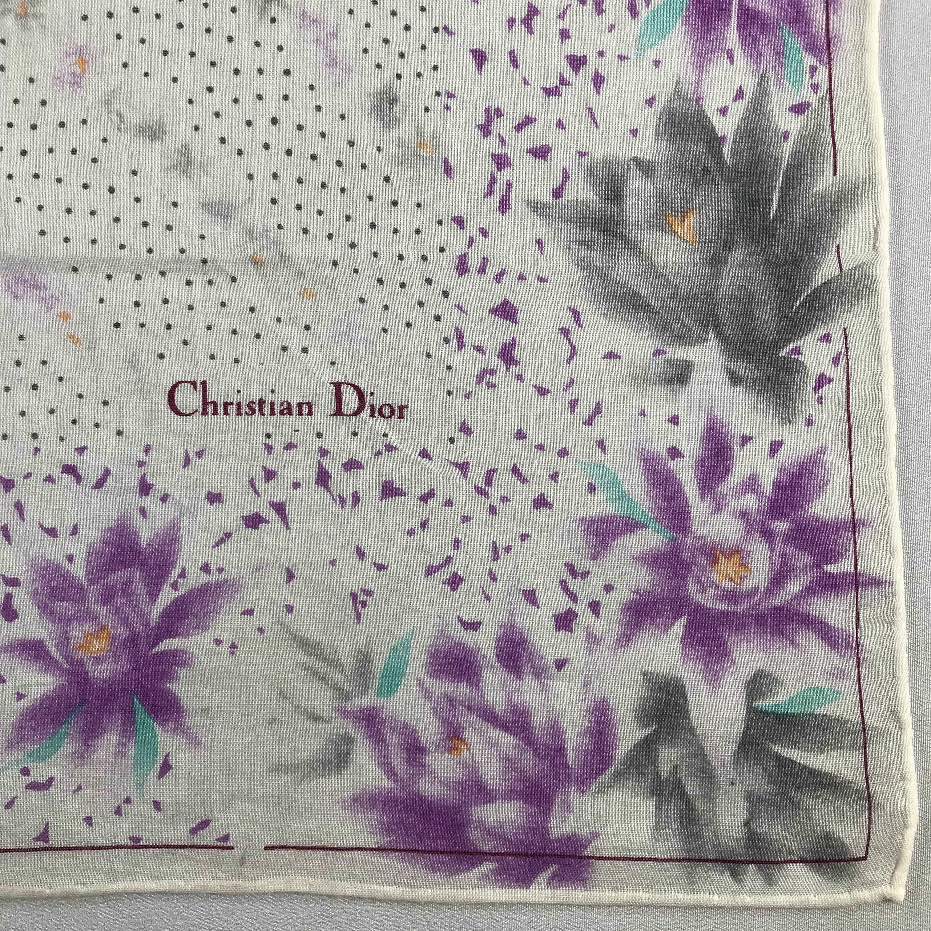 Vintage ChristiAN DIor Handkerchief / Bandana / Neckerchief C655 Size ONE SIZE - 5 Thumbnail