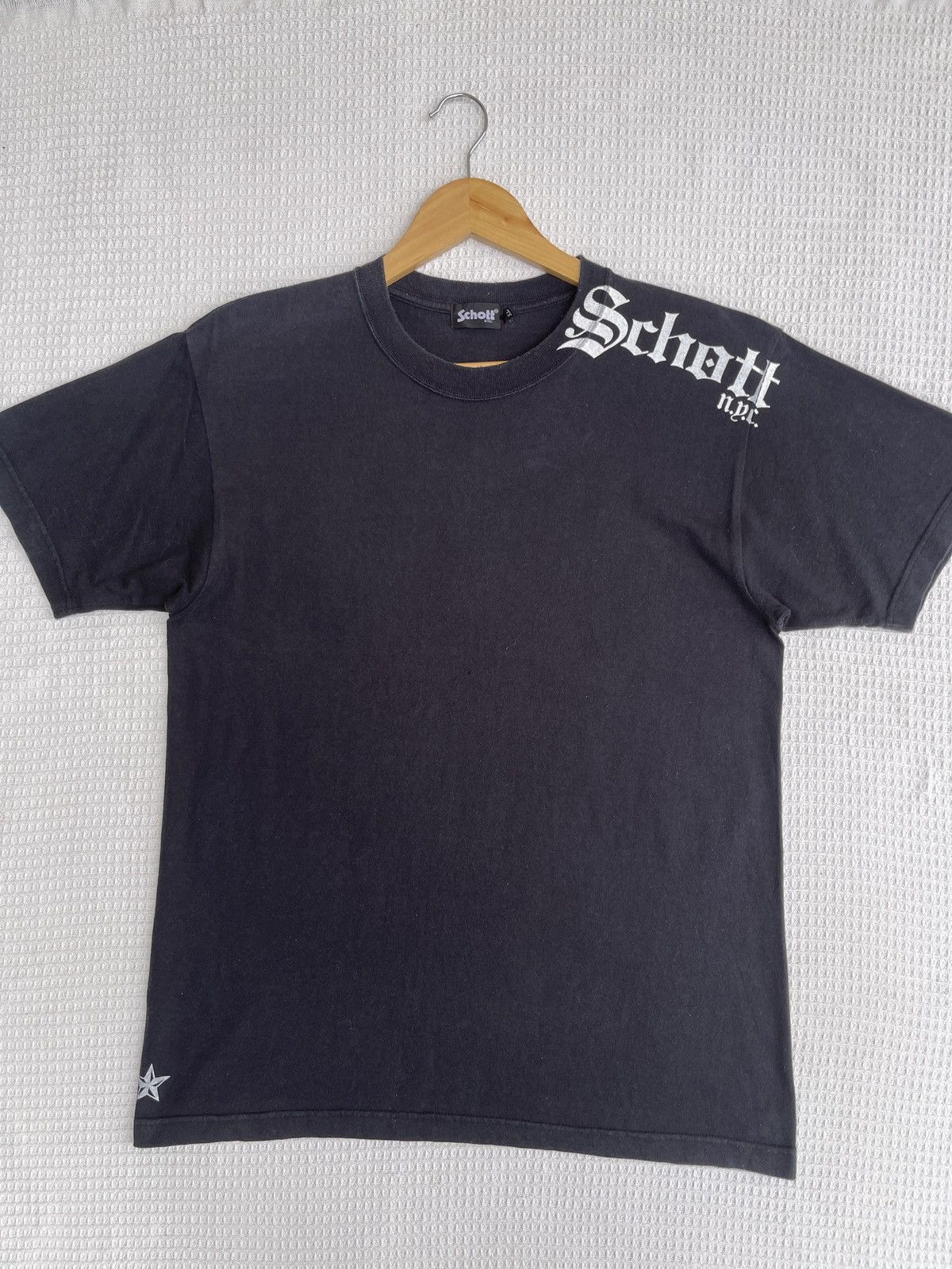 Japanese Brand × Schott × Vintage Last Drop🔥SCHOTT Japan Inc Inspired CHROME HEARTS Logo Tee Size US L / EU 52-54 / 3 - 9 Thumbnail