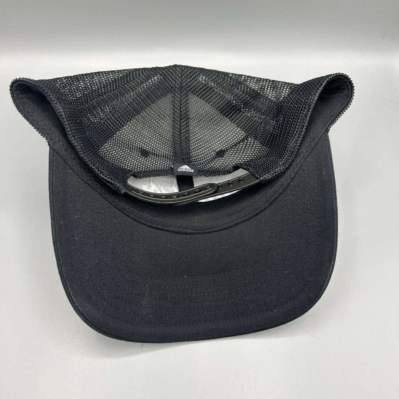 Adidas Adidas Trucker Hat Men Black Embroidered Snap Back Cotton Size ONE SIZE - 3 Thumbnail