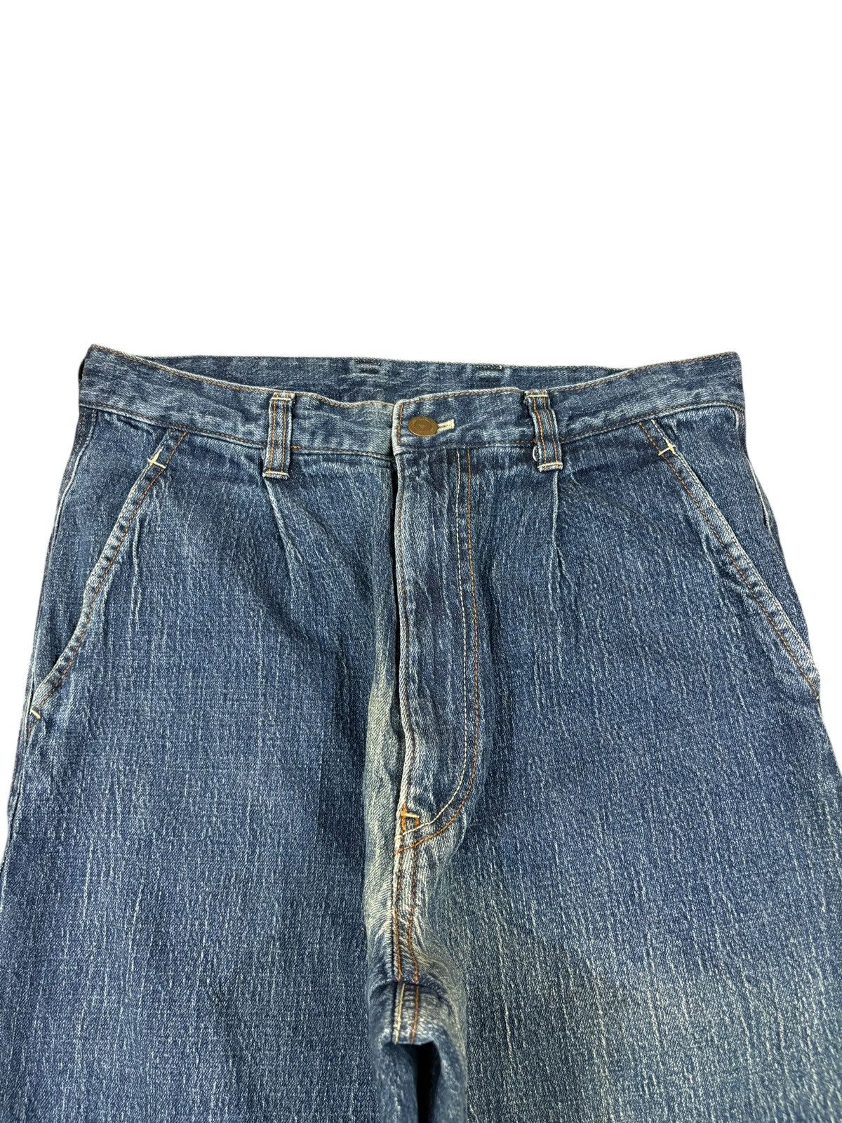 Japanese Brand Vintage Japanese Brand Blue Wash Baggy Jeans Size US 29 - 4 Thumbnail