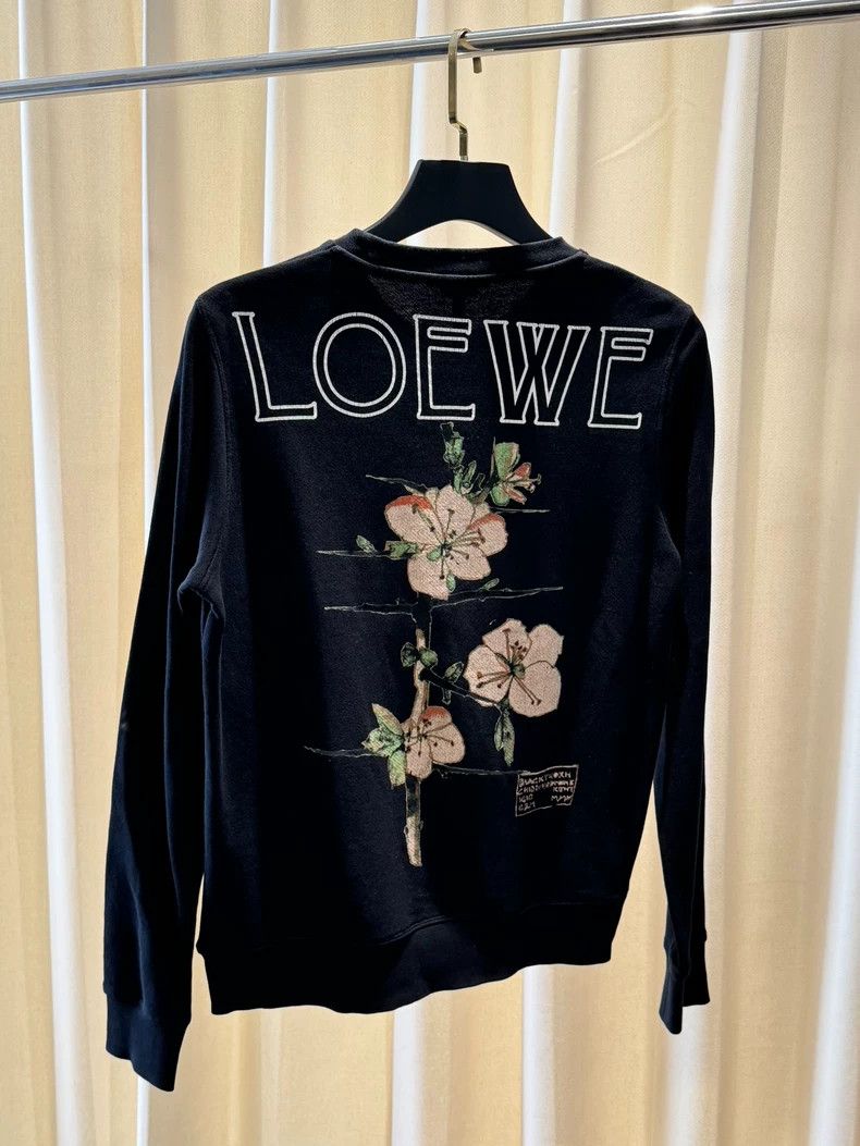 Loewe LOEWE Black floral hoodie Size XS / US 0-2 / IT 36-38 - 2 Thumbnail