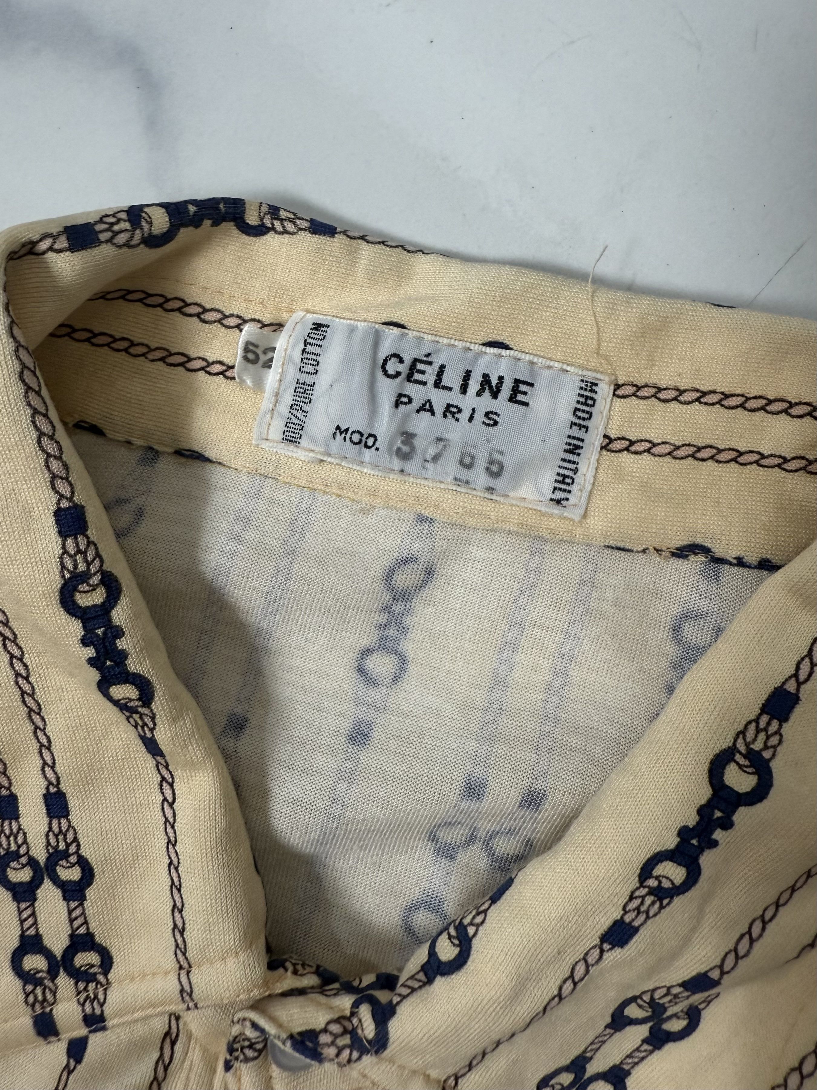 Celine Vintage Celine Monogram Longsleeve Polo Shirt Size US M / EU 48-50 / 2 - 6 Thumbnail