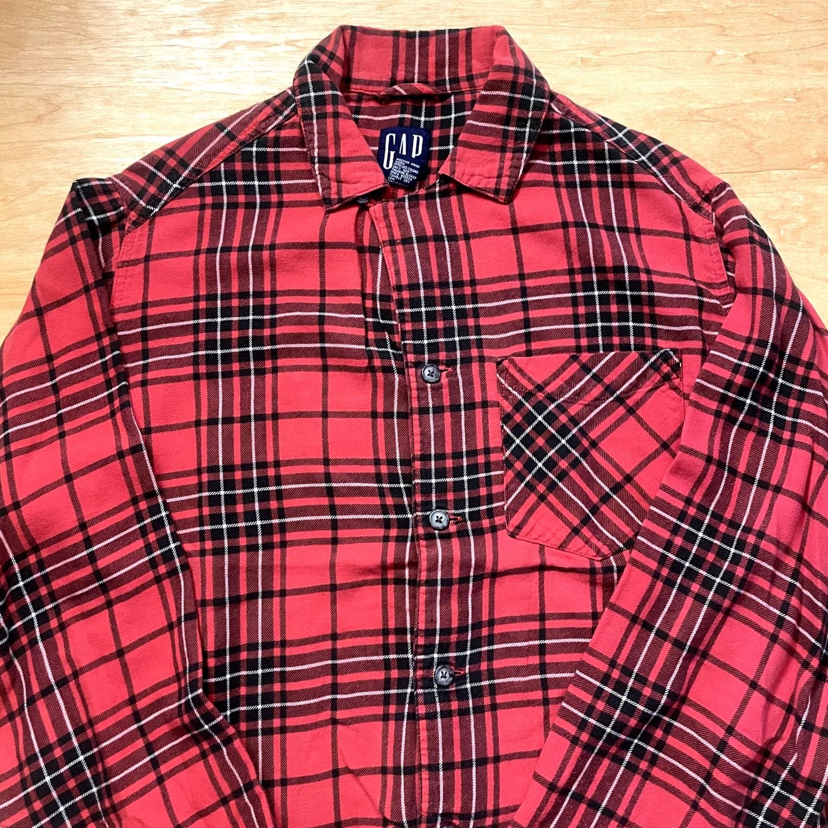 Gap VINTAGE GAP Mens Red Small Long Sleeve Button Collared Shirt Flannel 90s Size US S / EU 44-46 / 1 - 3 Thumbnail
