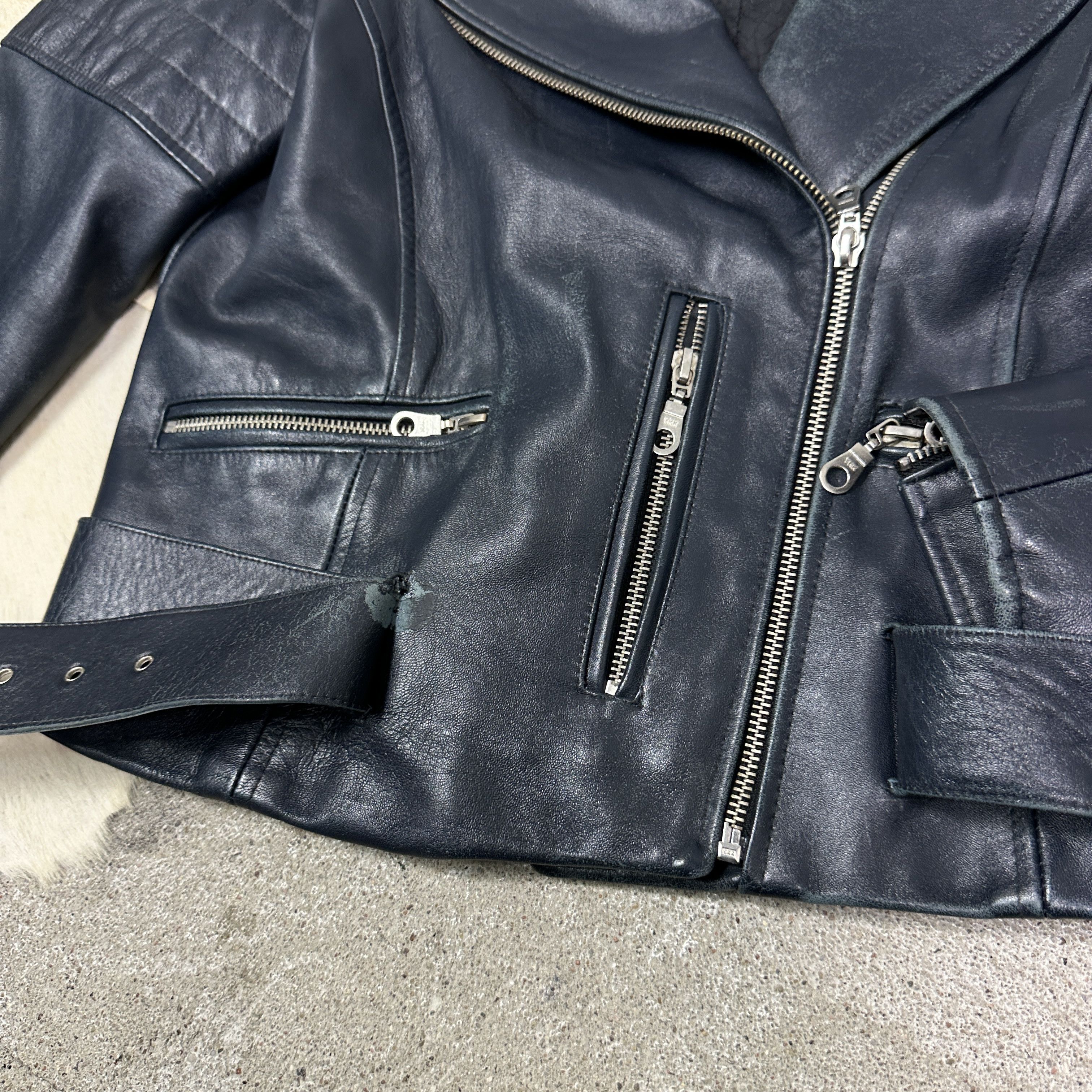 Vintage Vintage Leather Biker Moto Racing Crop Jacket 90s Size US S / EU 44-46 / 1 - 4 Thumbnail