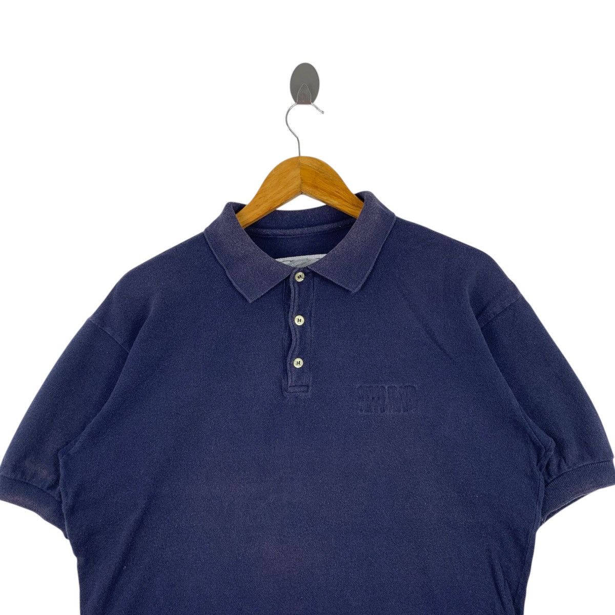 Gianfranco Ferre GIANFRANCO FERRE JEANS Italy Plain Blue Button Up Shirt Size US L / EU 52-54 / 3 - 2 Thumbnail